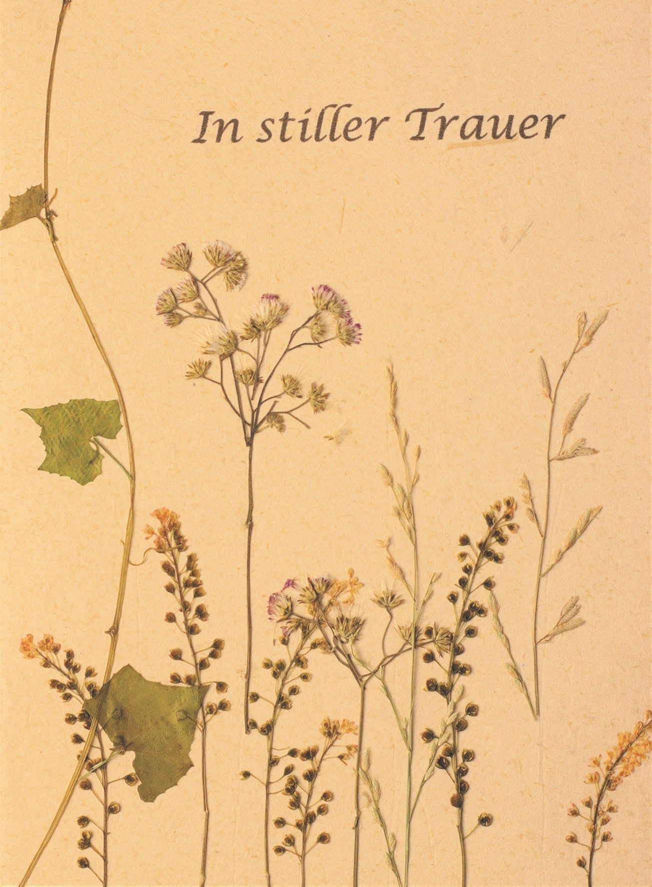 El Puente Grußkarte Grußkarte "In stiller Trauer", Handmade, Fair Trade