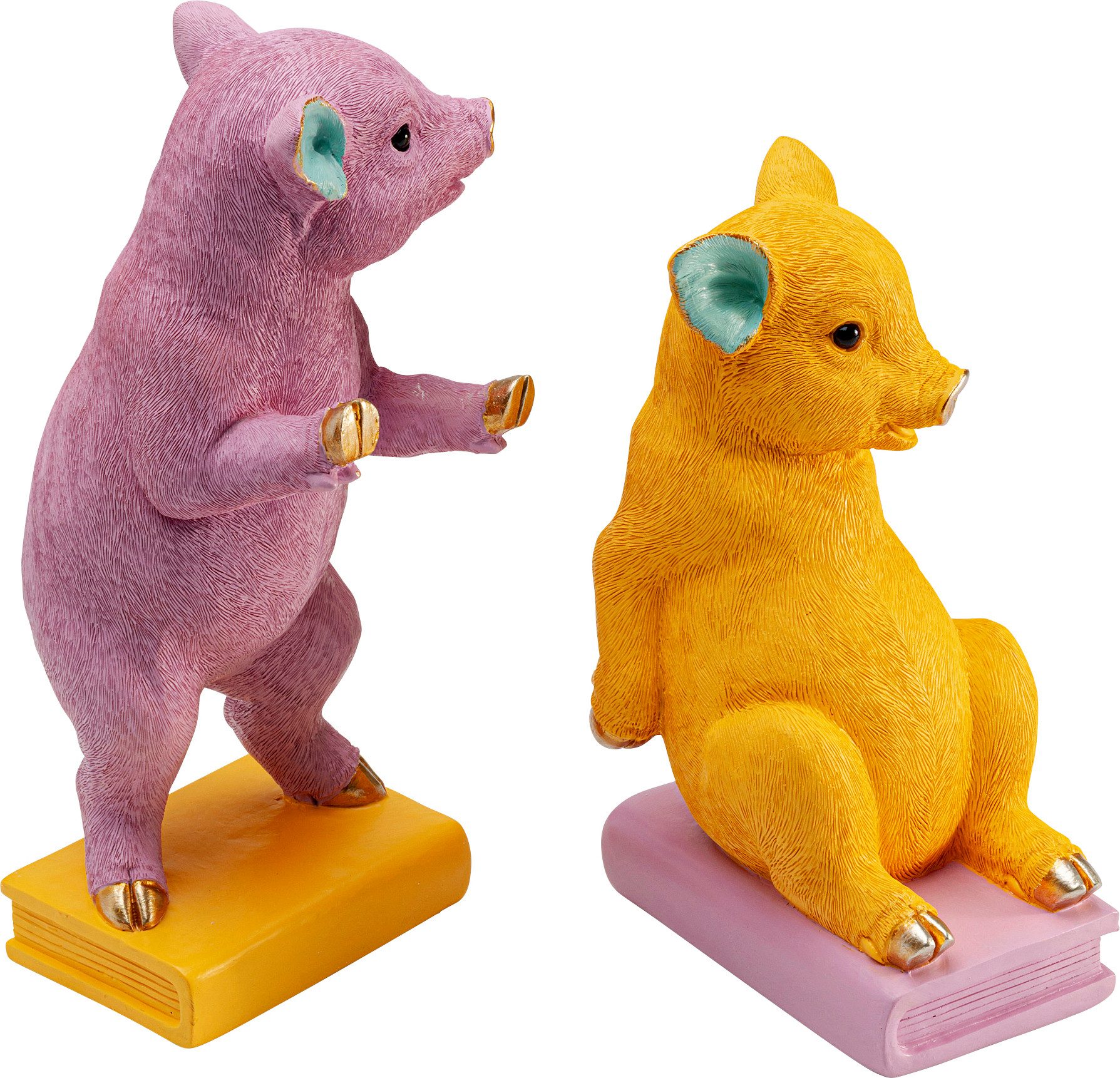 Kare Design Buchstütze Pig Party (Set, 2 St), aus Polyresin