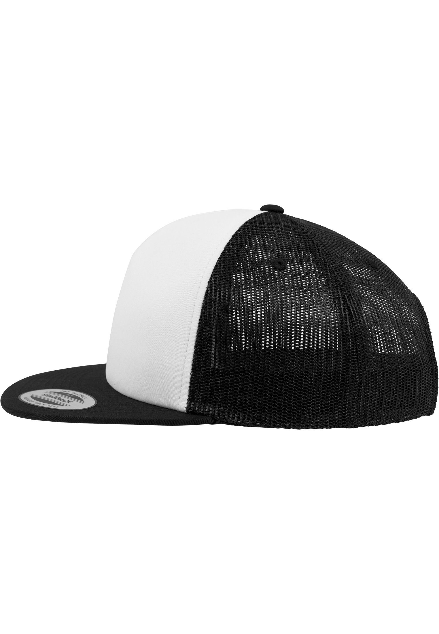 Trucker Cap with Foam Trucker Flex Flexfit balck/white/black Front White