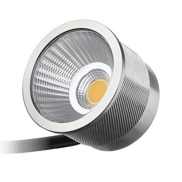 LEDANDO LED Einbaustrahler 3er IP65 LED Einbaustrahler Set extra flach in aluminium gebürstet mit