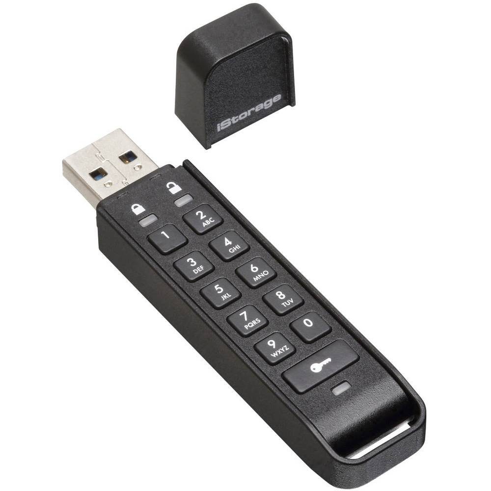 iStorage USB-Stick datAshur Personal2 8GB USB 3.0 IS-FL-DAP3-B-8 USB-Stick (256-Bit AES Verschlüsselung, FIPS-197 zertifiziert)
