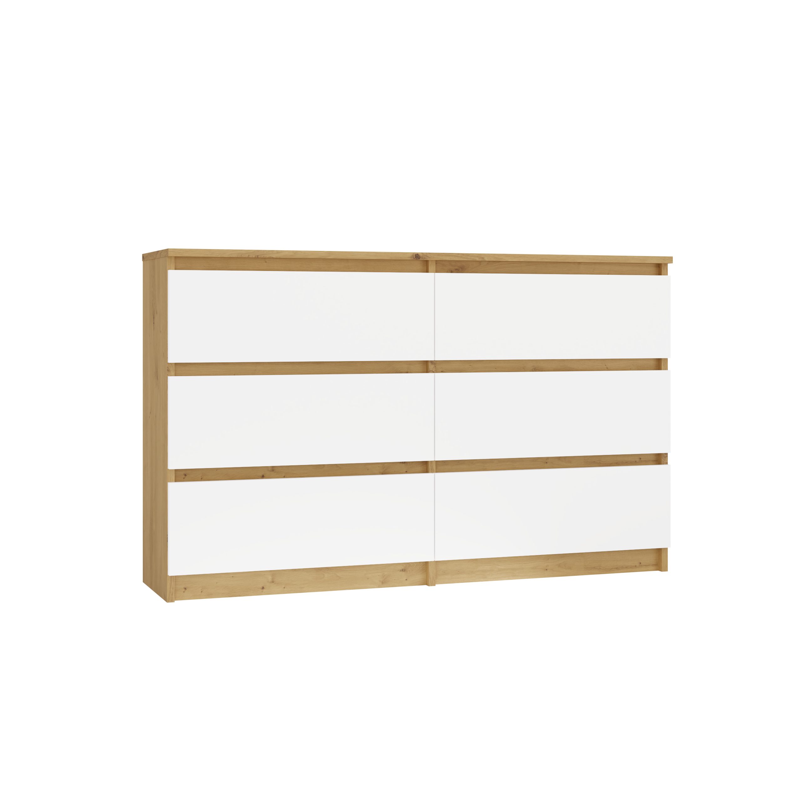 Raumhirsch Furniture Kommode Sideboard 120 cm breit (Maße 30 x 120 x 75 cm, 6 Schubladen), verschiedene Farben