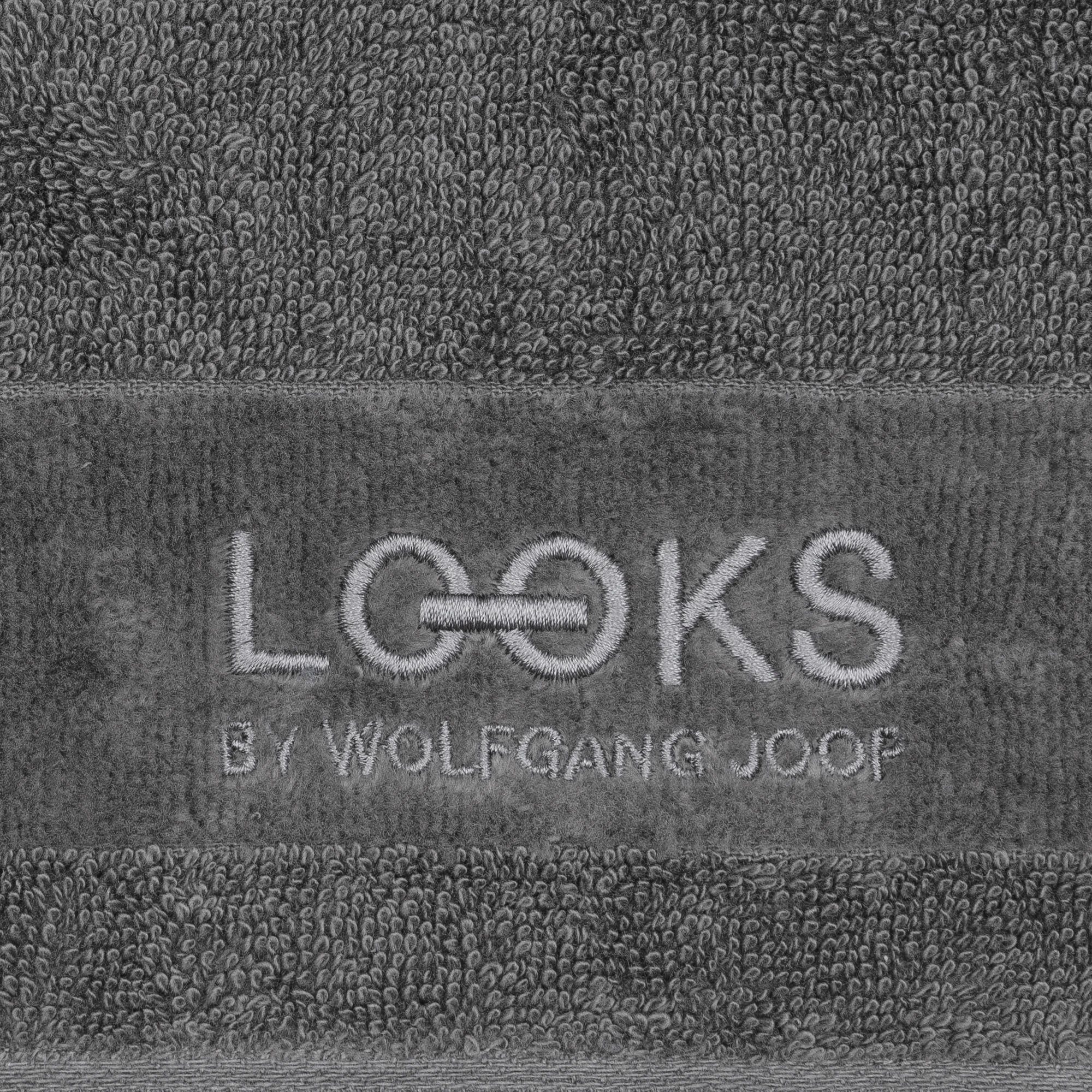 LOOKS by Wolfgang Joop anthrazit (2-St), mit Logobestickung Frottier LOOKS, Gästehandtücher