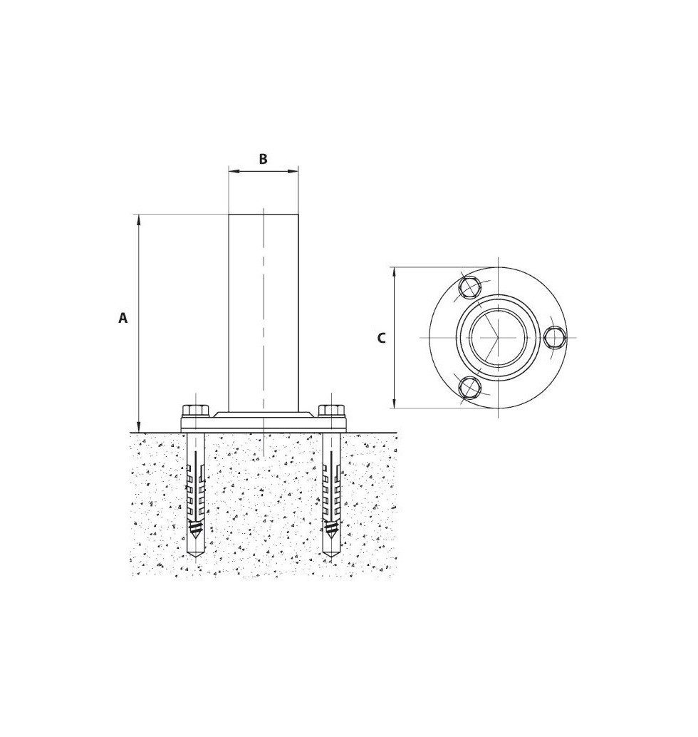SIBO Fluidra Netherlands B.V. Terrarien-Substrat Befestigung Pooleiter Leiterendstücke Set V4A