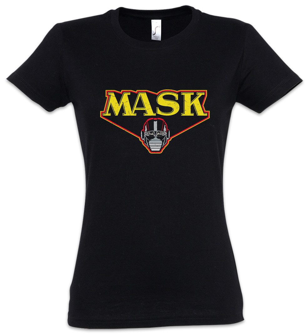 Urban Backwoods Print-Shirt MASK Retro Logo Damen T-Shirt Venom Kult TV Cartoon Retro 80s Kult (1-tlg) Miles Mayhem Toys M.A.S.K.