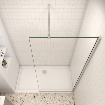 duschspa Duschwand 185cm Duschtrennwand Seitenwand Walk in Dusche Duschwand, Einscheibensicherheitsglas, Sicherheitsglas, (Set), Glas, Nano Glas