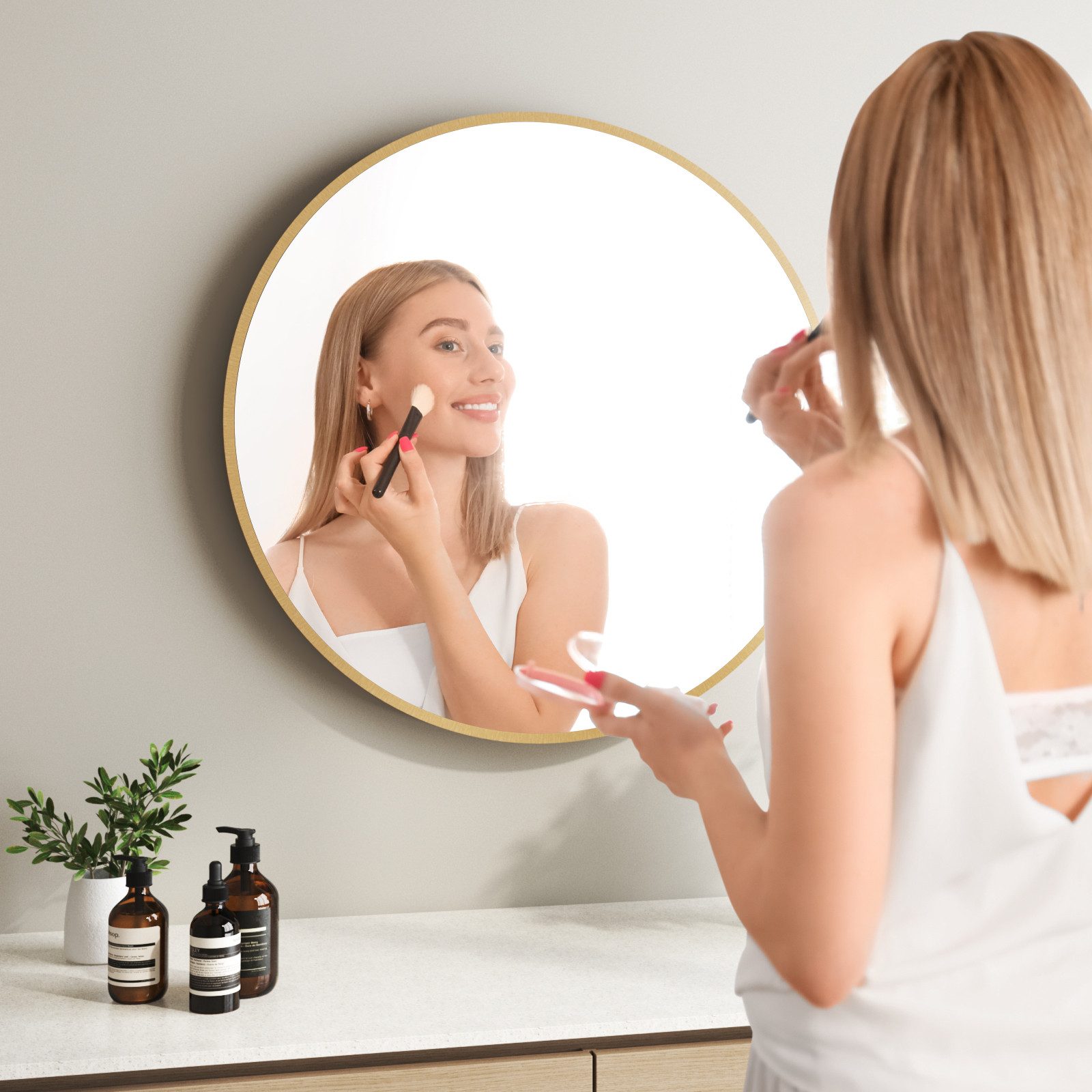 Hopibath Spiegel Flur Flurspiegel Holz Farben Aluminiumrahmen (Wandspiegel, günstig online kaufen