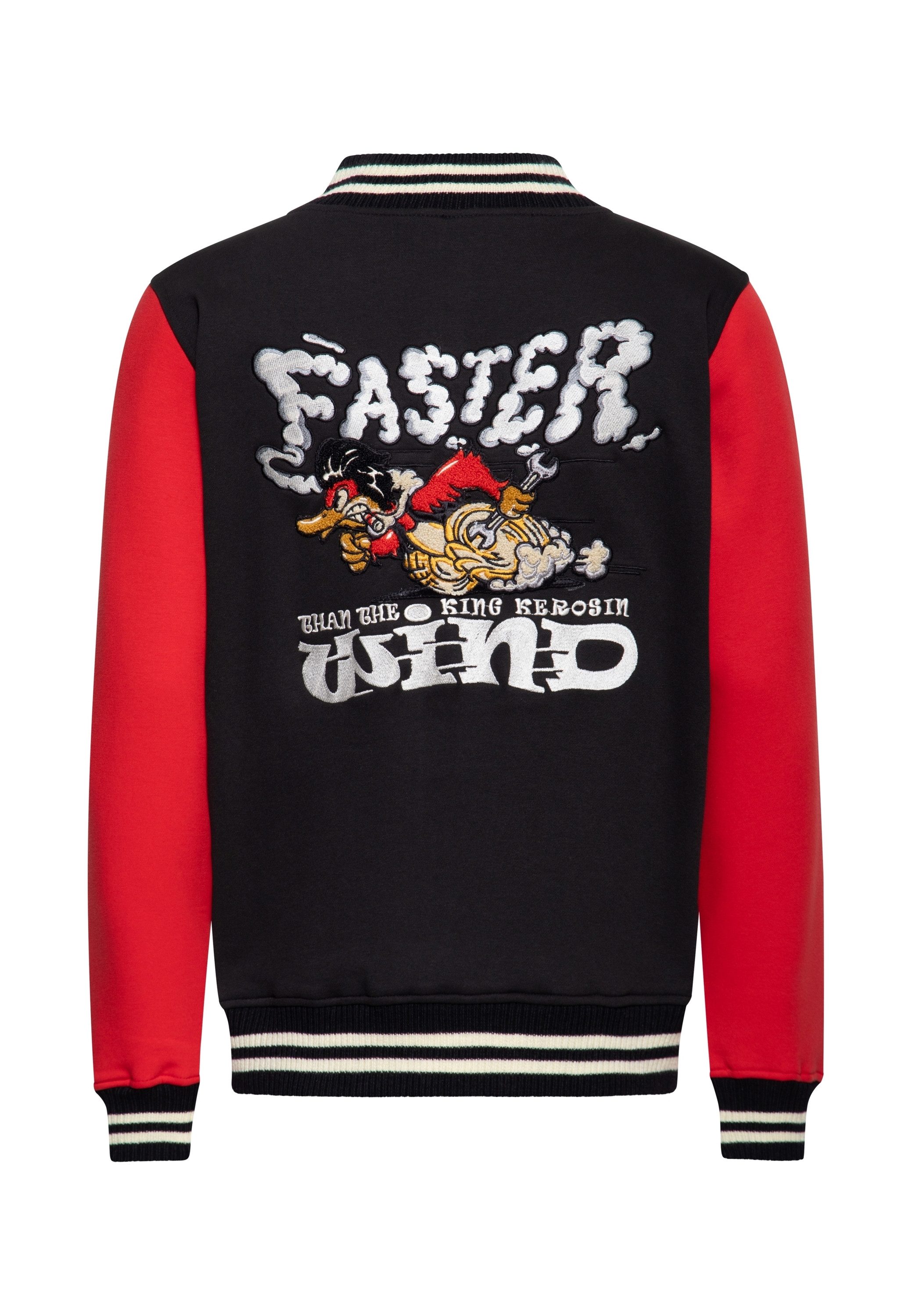 KingKerosin Collegejacke Faster Than The Wind (1-St) mit Chenille Stickerei