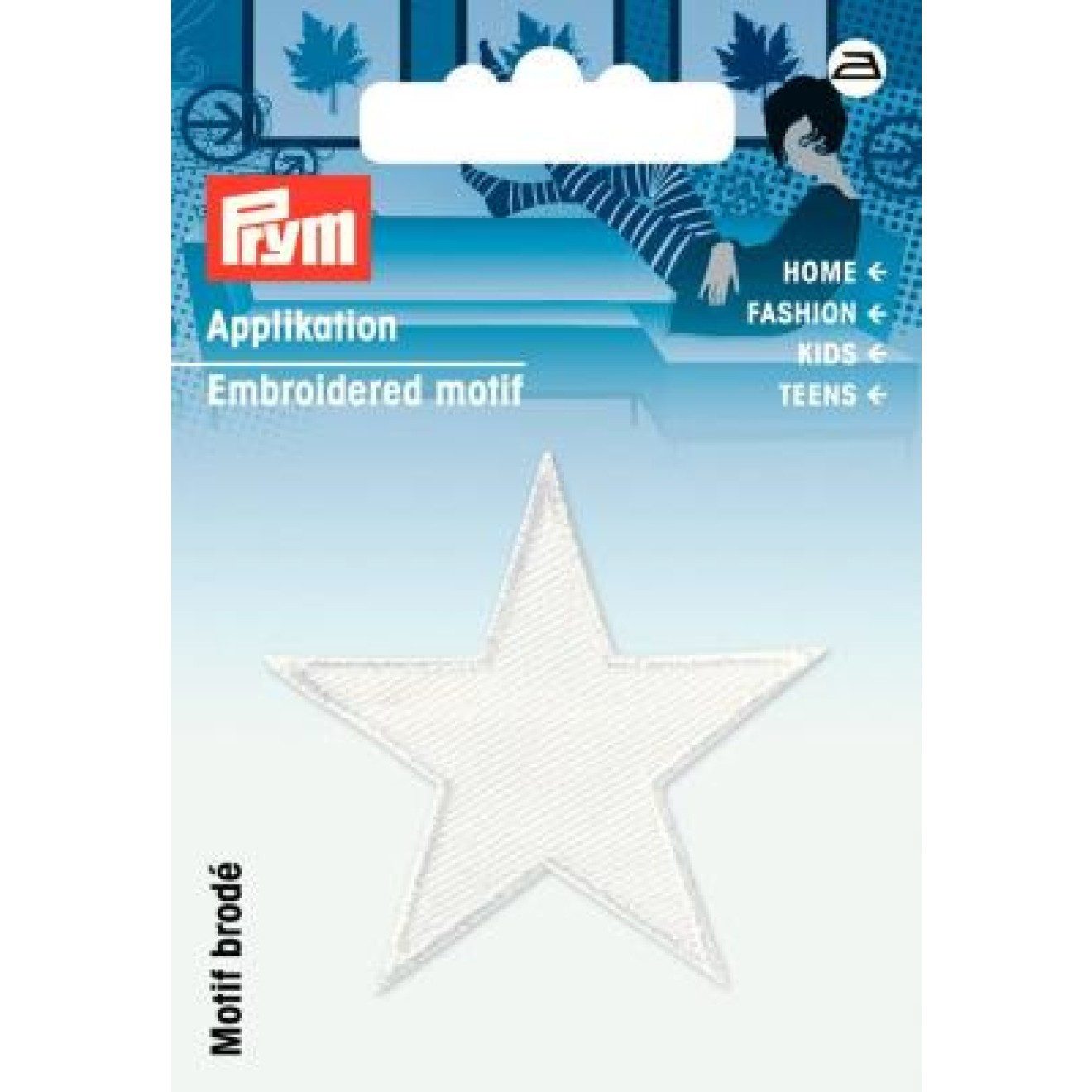 Prym Stricknadeln Applikationen - Kids and Hits - aufbügelbar Sterne weiß 2 St
