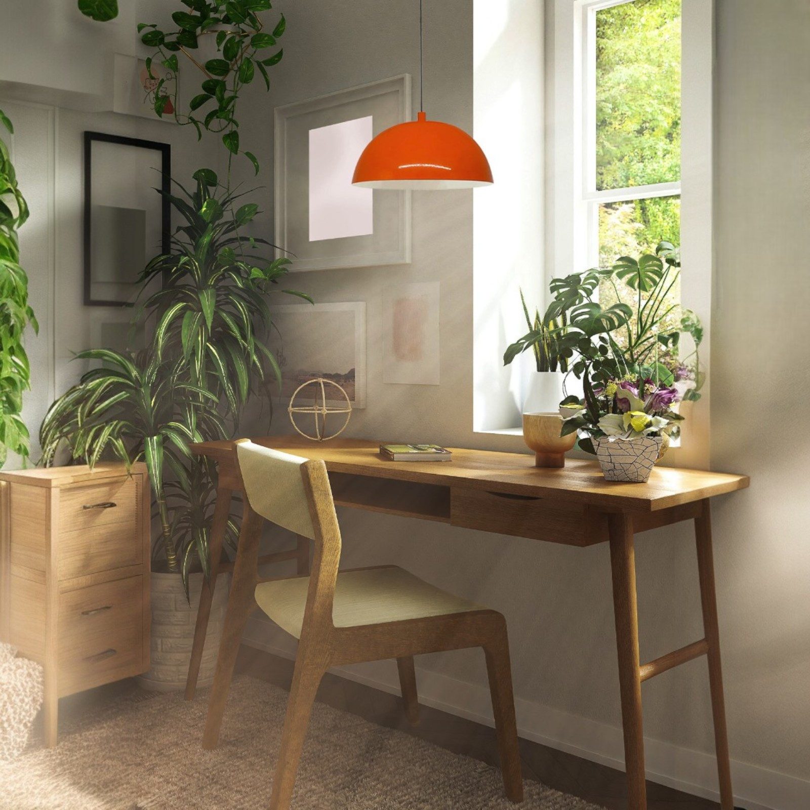 Bamyum Pendelleuchte Bamyum Hängelampe Vintage Ø26 cm E27 Metall Lampe, ohne Leuchtmittel