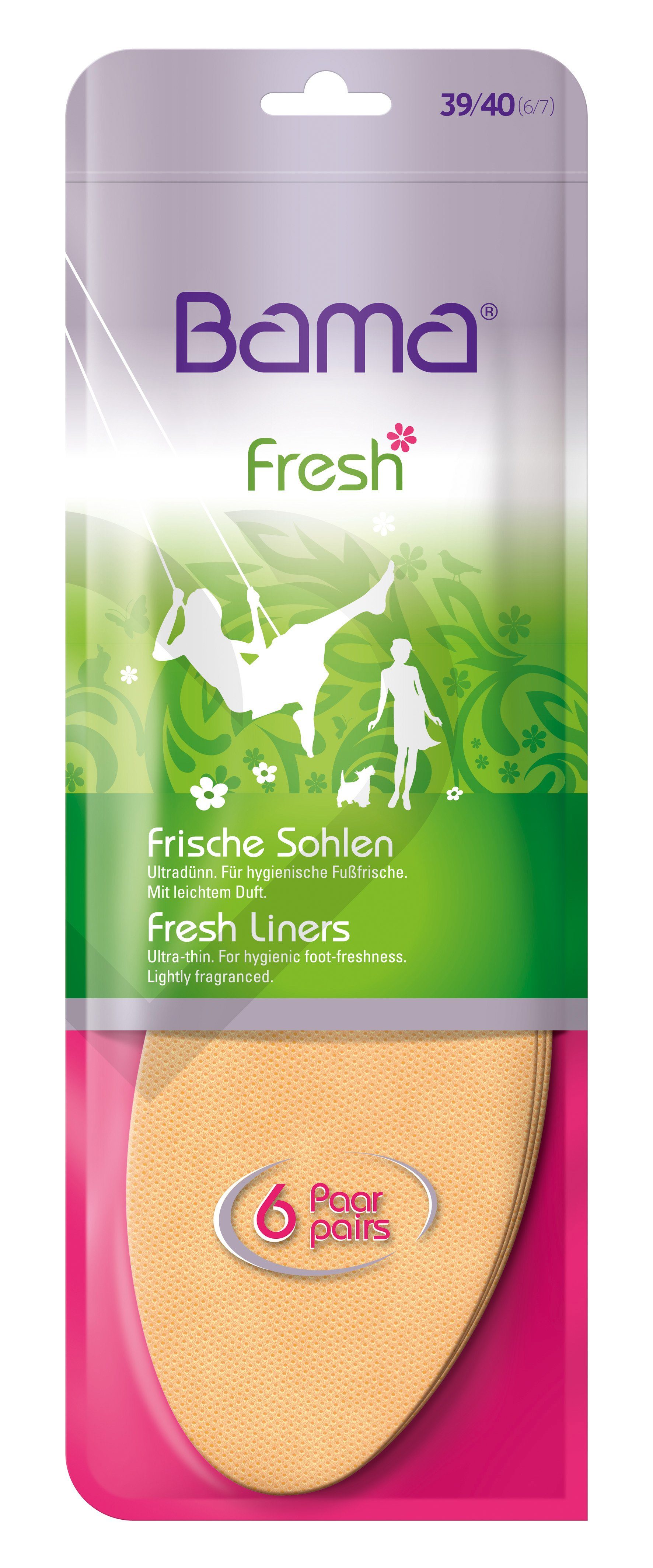 BAMA Group Frischesohlen Fresh´ins Damen - 6 Paar ultradünne einmal Einlagen für frische Füße