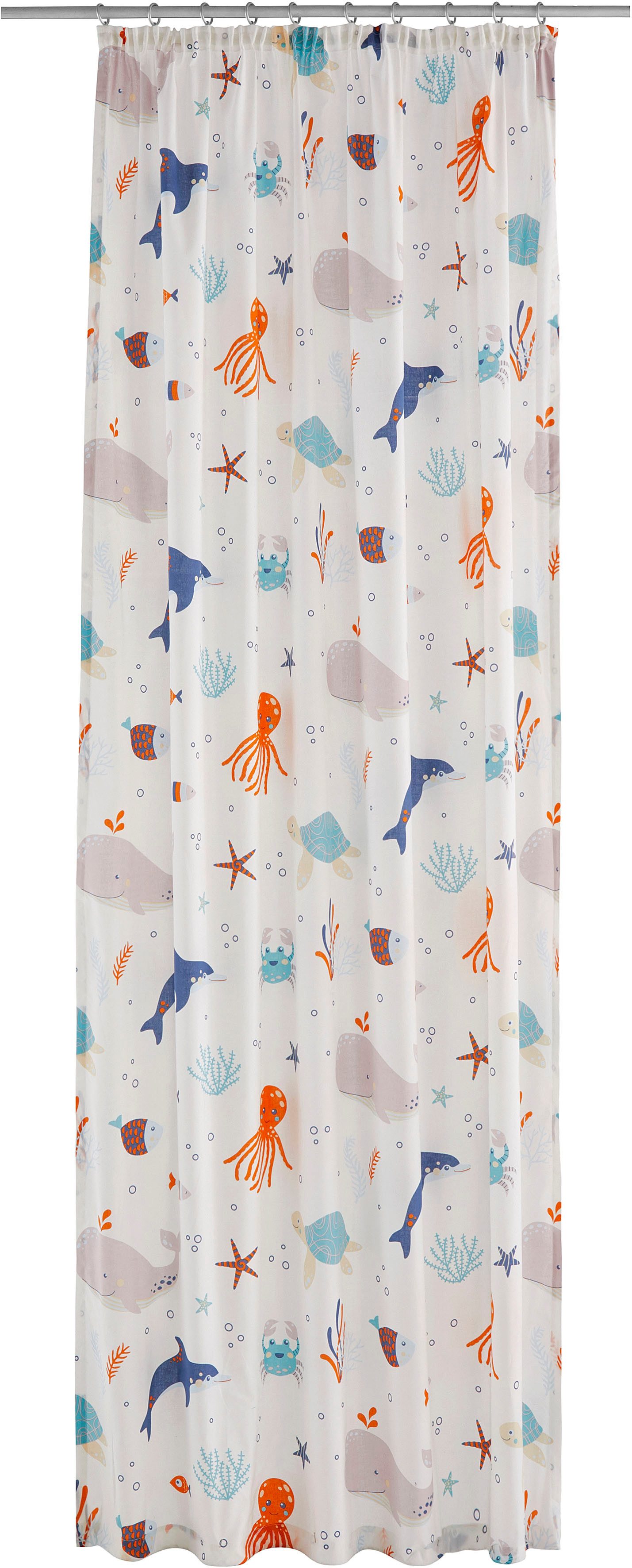 OTTO home Gardine OCEAN (1 St), Kräuselband, halbtransparent, Kindergardine günstig online kaufen