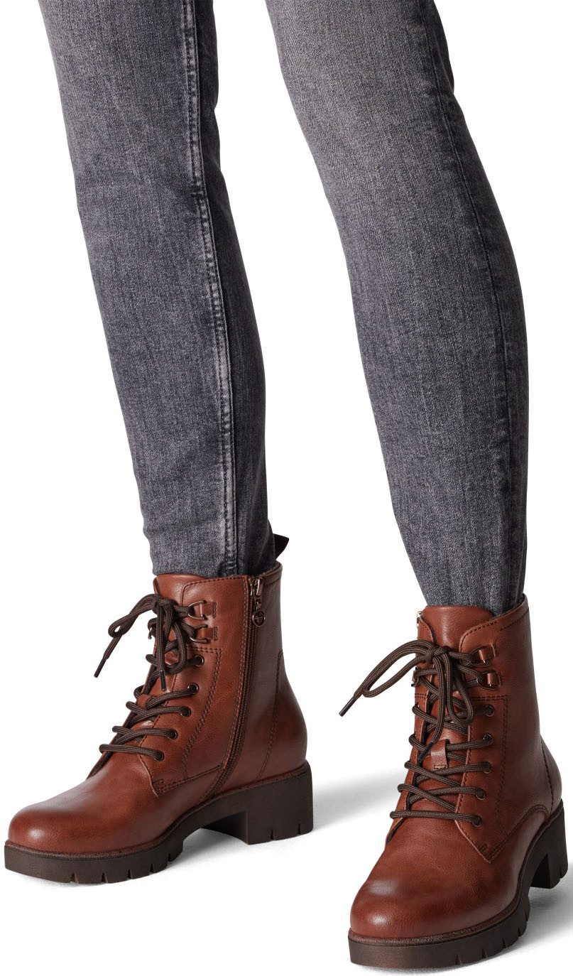 Tamaris Schnürstiefelette, Blockabsatz, Schnürboots mit Ösen günstig online kaufen