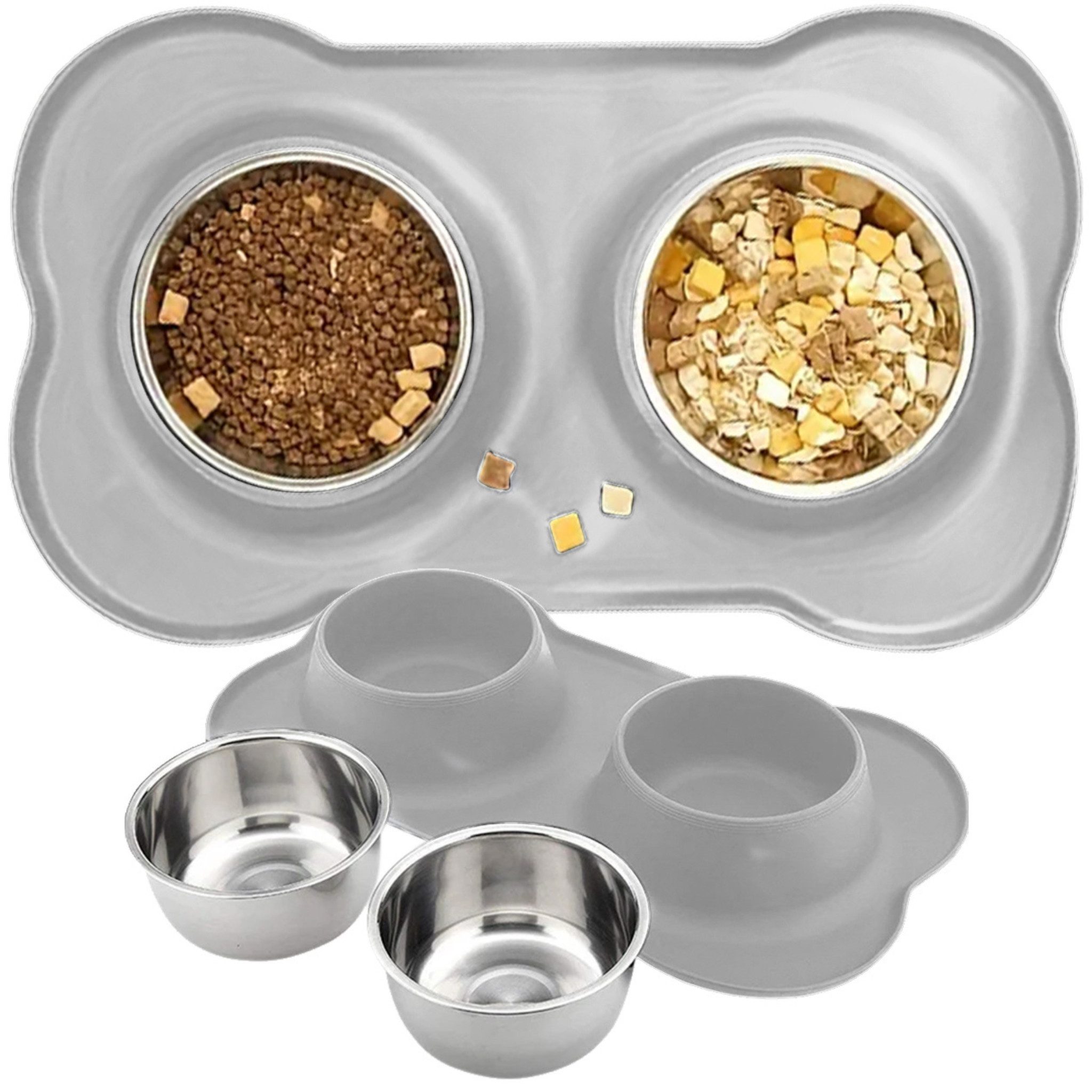 Futternapf PetBoost: Doppelter Hundenapf-Ständer - 2x 250ml