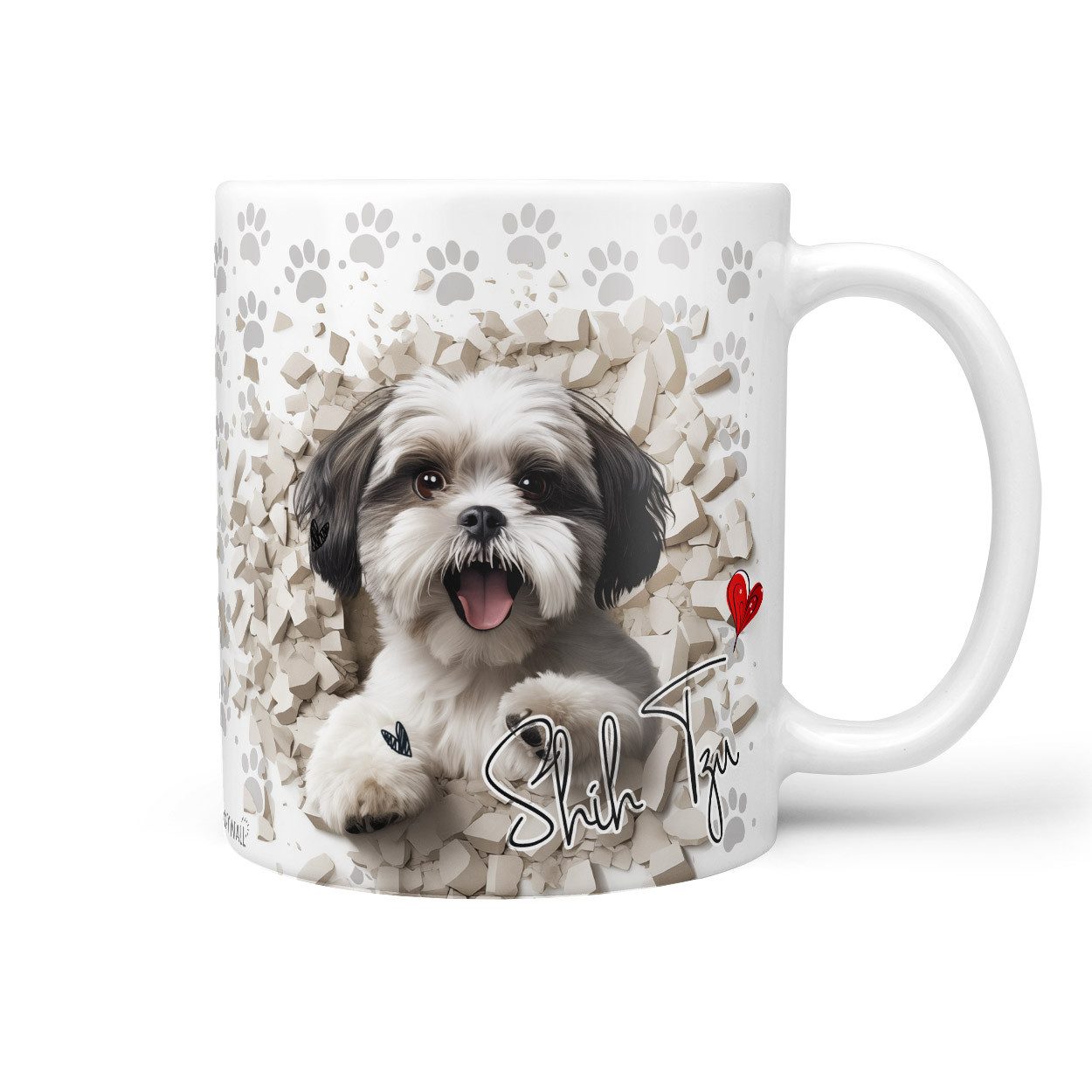 Sunnywall Tasse Shih Tzu - Hund Hunderasse - Geschenk für Hundeliebhaber, Keramik, inkl. Geschenkkarte