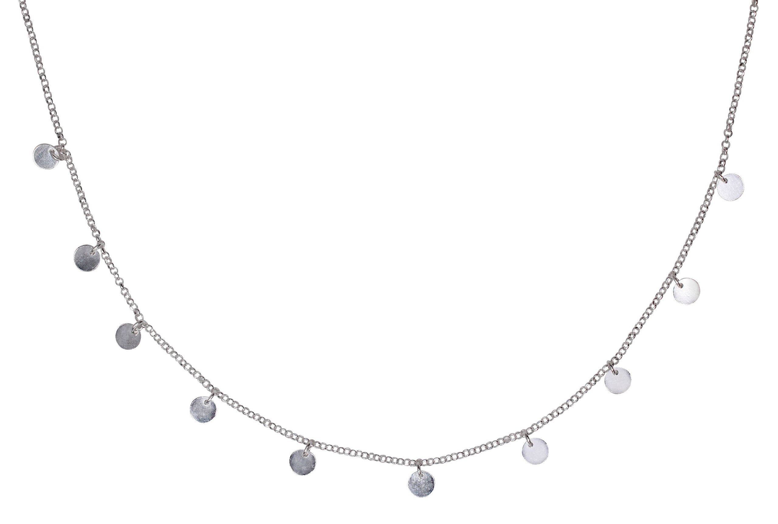 SILBERMOOS Silberkette Blättchenkette, 925 Sterling Silber