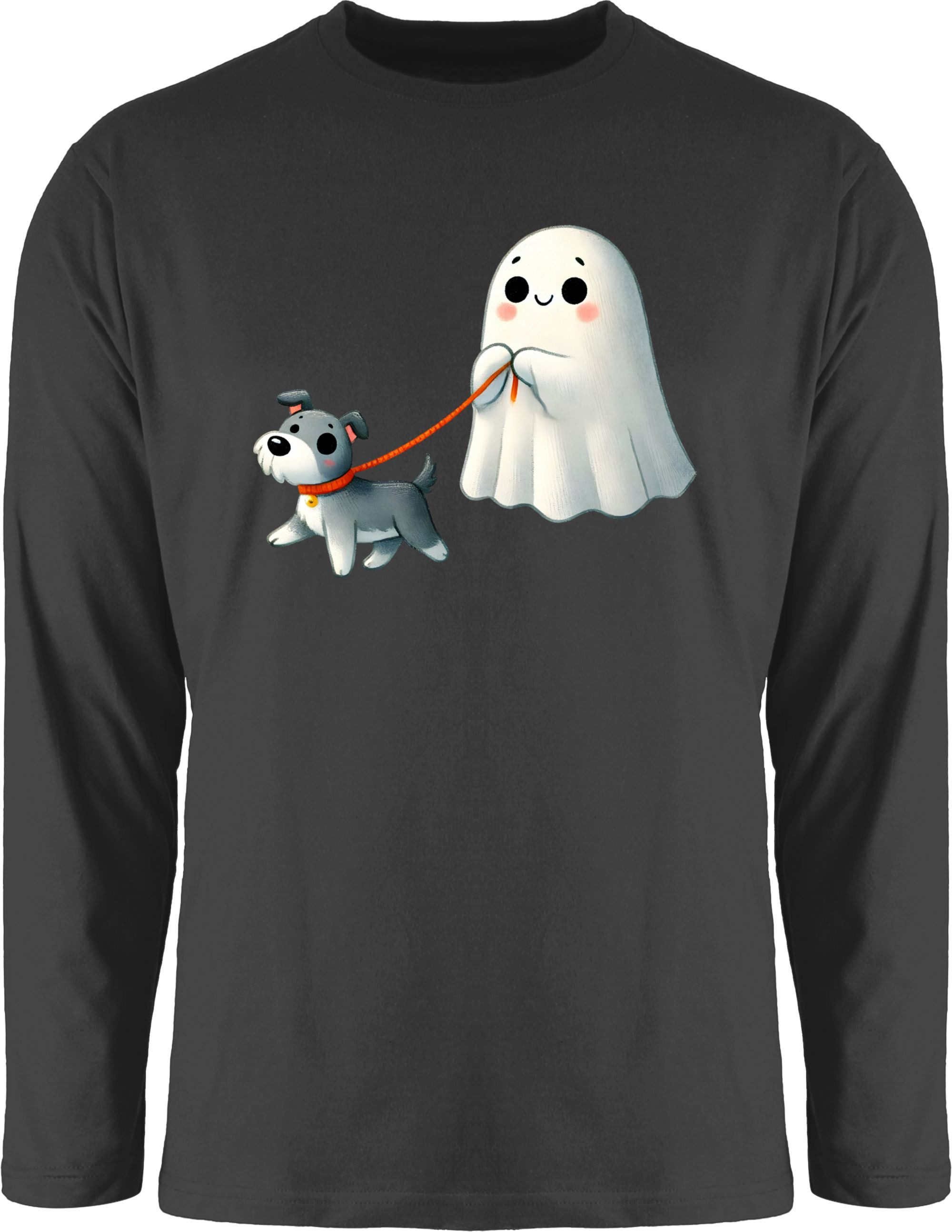 Shirtracer Rundhalsshirt Süßes Geister Motiv mit Hund, Halloween Hundemotiv Halloween Kostüme Herren