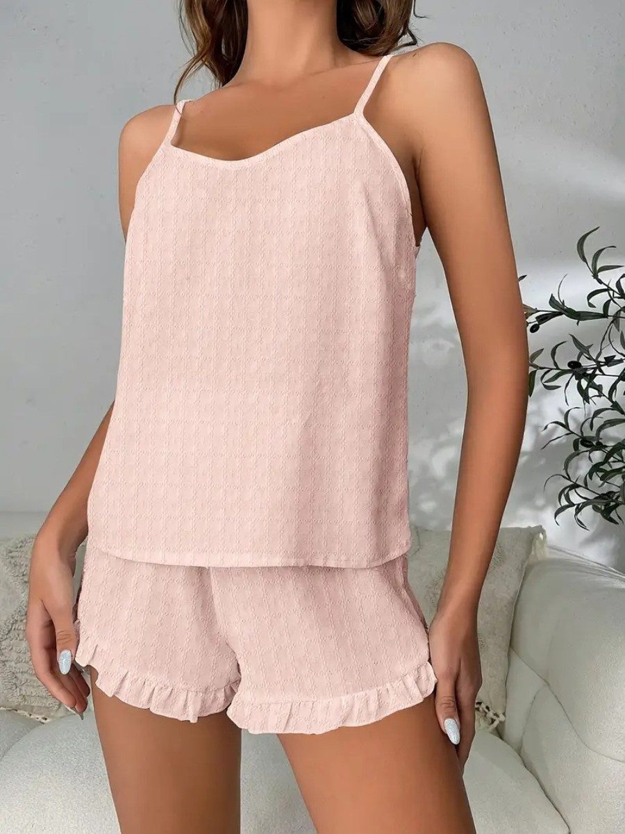 Elegant Love Shorty Schlafanzug und Loungewear für Damen – Bequem, mit Rüsc günstig online kaufen