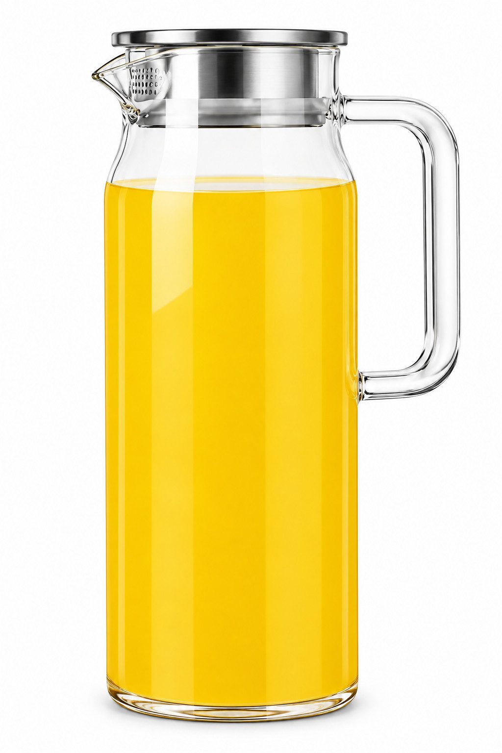 Sendez Wasserkaraffe Glaskaraffe 1,5L mit Edelstahl Filter Wasserkrug Glaskrug Saftkaraffe