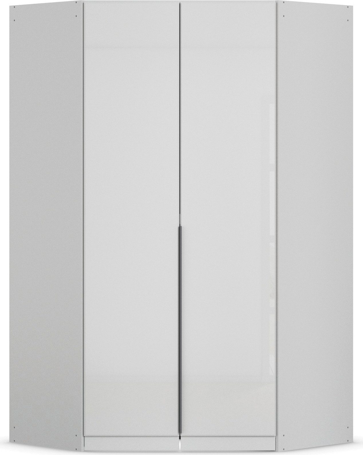 OTTO home Eckkleiderschrank Kleiderschrank Schrank Ankleidezimmer Schlafzimmer Garderobe AGORDO (in zwei Griff-Farben, Breite/Tiefe 117x117 cm, Höhen 210/229 cm) mit Glastüren, voll ausgestattet mit viel Stauraum MADE IN GERMANY