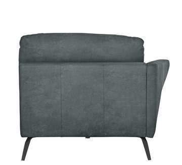 W.SCHILLIG Chaiselongue softy, mit dekorativer Heftung im Sitz, Füße schwarz pulverbeschichtet