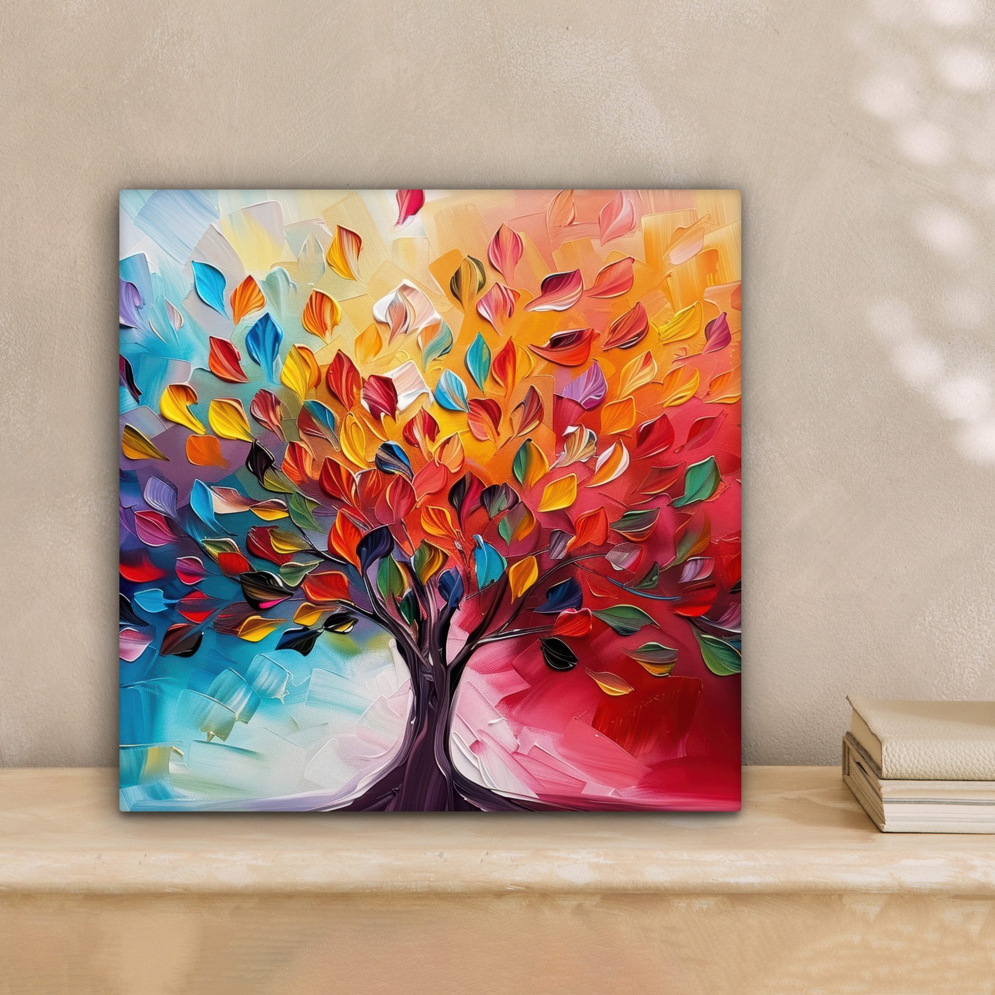 OneMillionCanvasses® Leinwandbild Baum - Lebensbaum - Bunt - Abstrakt, Foto günstig online kaufen