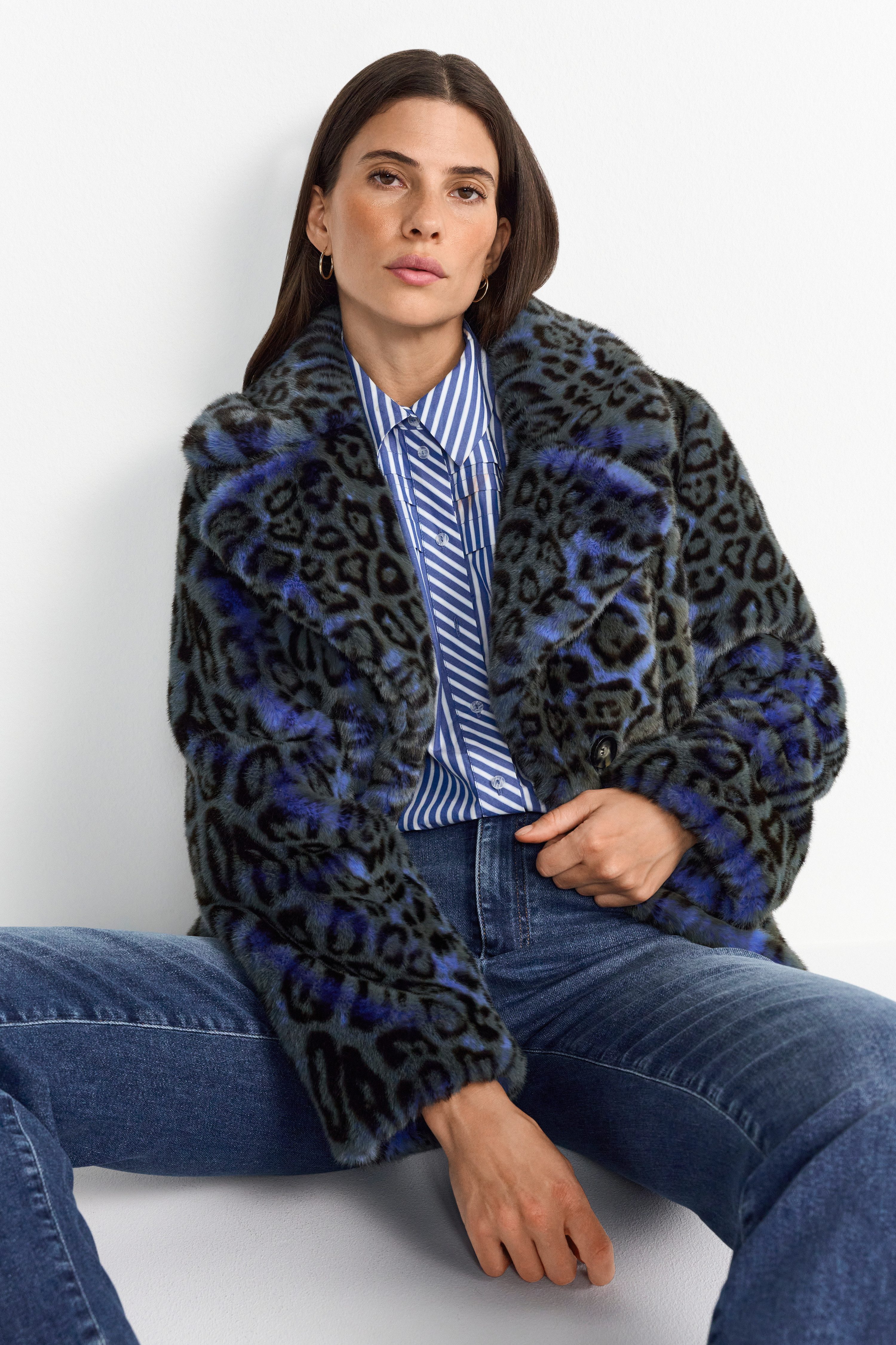 RICHROYAL Fellimitatjacke mit Reverskragen günstig online kaufen