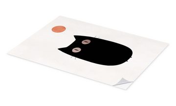 Posterlounge Wandfolie KUBISTIKA, The Cat, Wohnzimmer Skandinavisch Grafikdesign