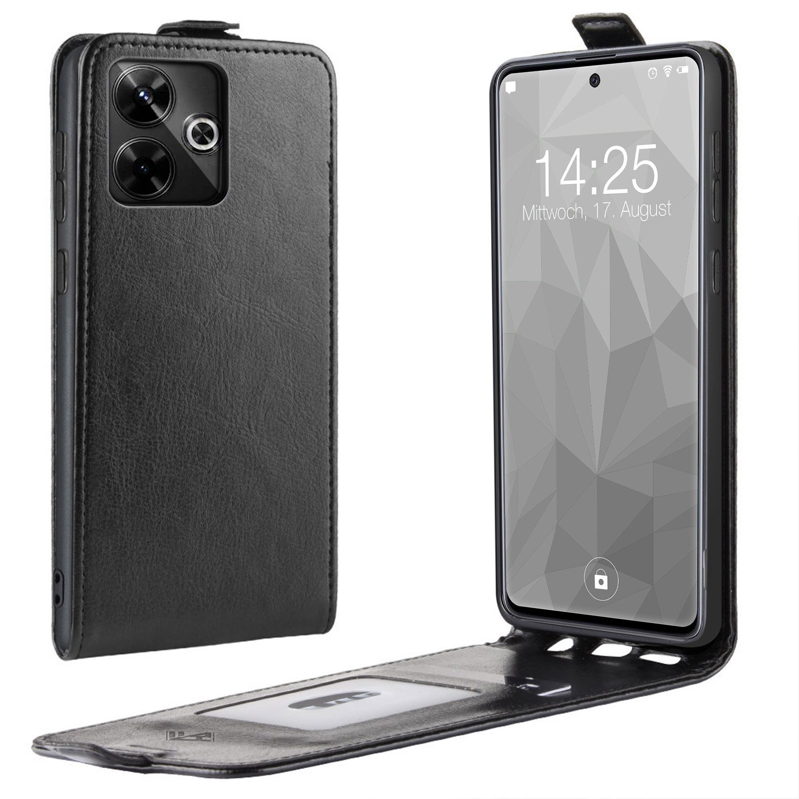 Tec-Expert Handyhülle Klapp Hülle für Xiaomi Redmi 13 6.79 Zoll, 6.79", Tasche Klapphülle Case mit Kartenfach Fliphülle vertikal