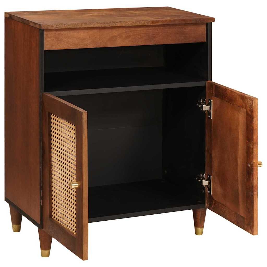 vidaXL Sideboard Seitenschrank Braun 60 x 33,5 x 75 cm Massivholz (1 St) günstig online kaufen