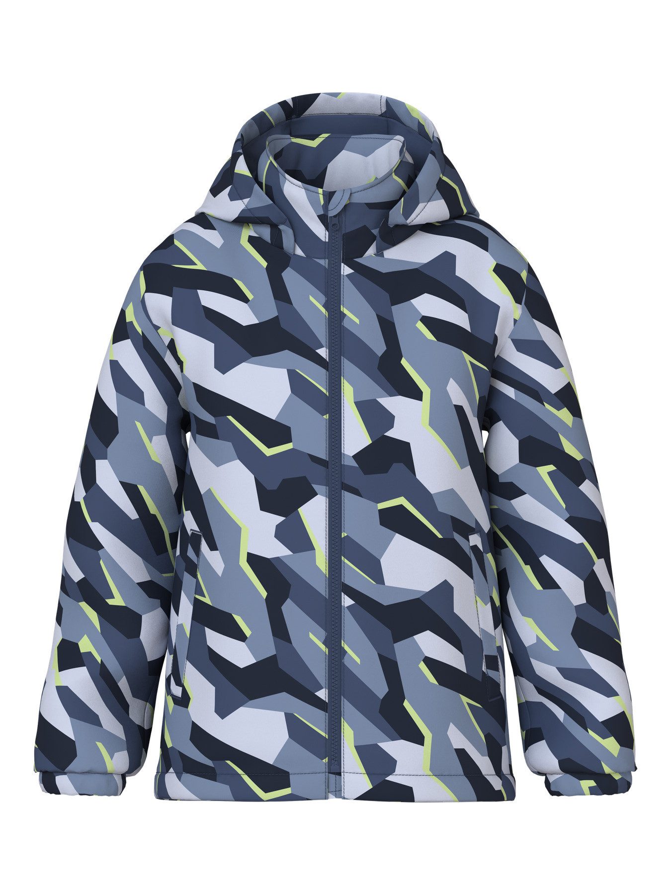 Name It Outdoorjacke NKMMAX JACKET PA AOP NOOS Kunstfaser, reflektierende Details