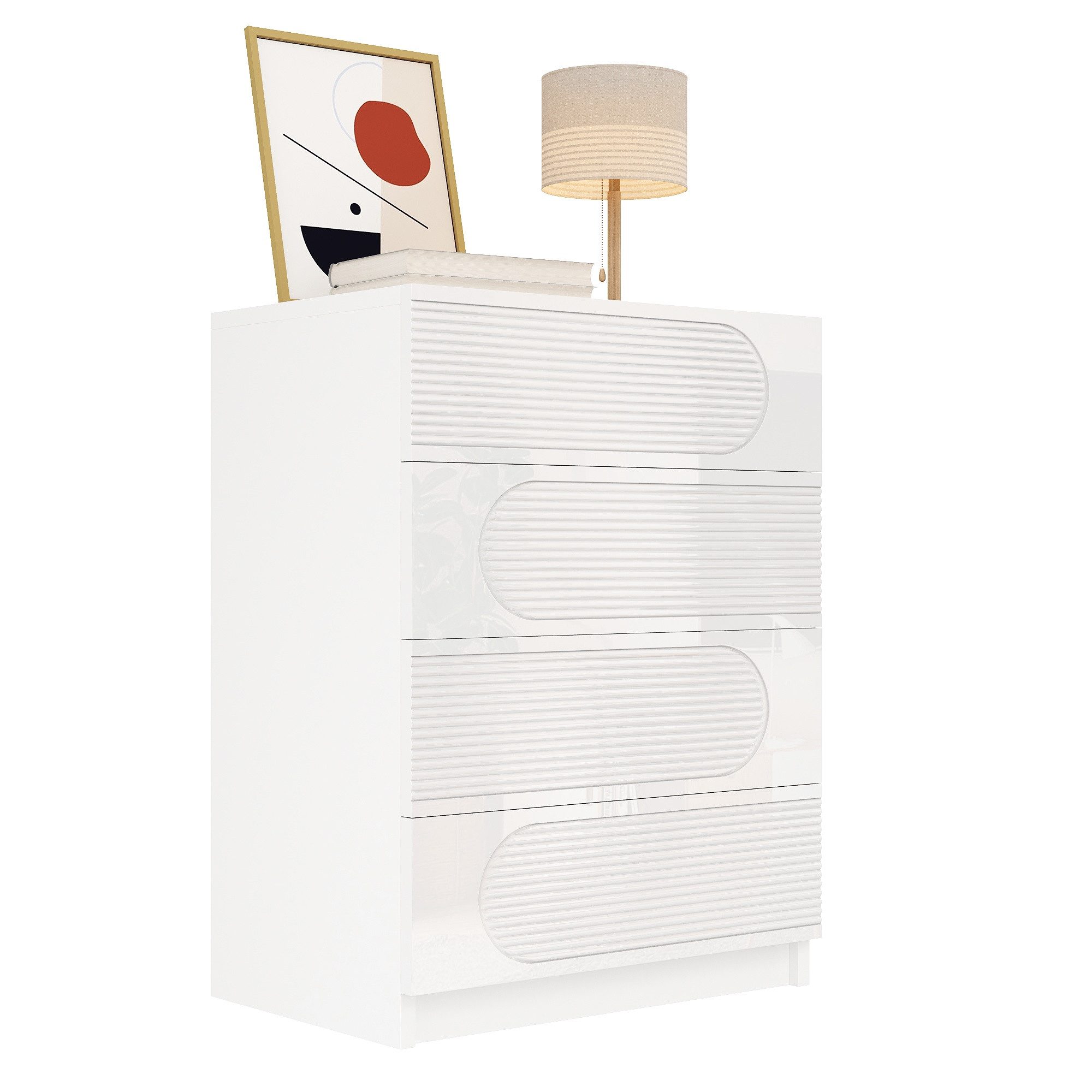 Fine Life Pro Sideboard Moderner 4-Schubladen-Aufbewahrungsschrank für Büro