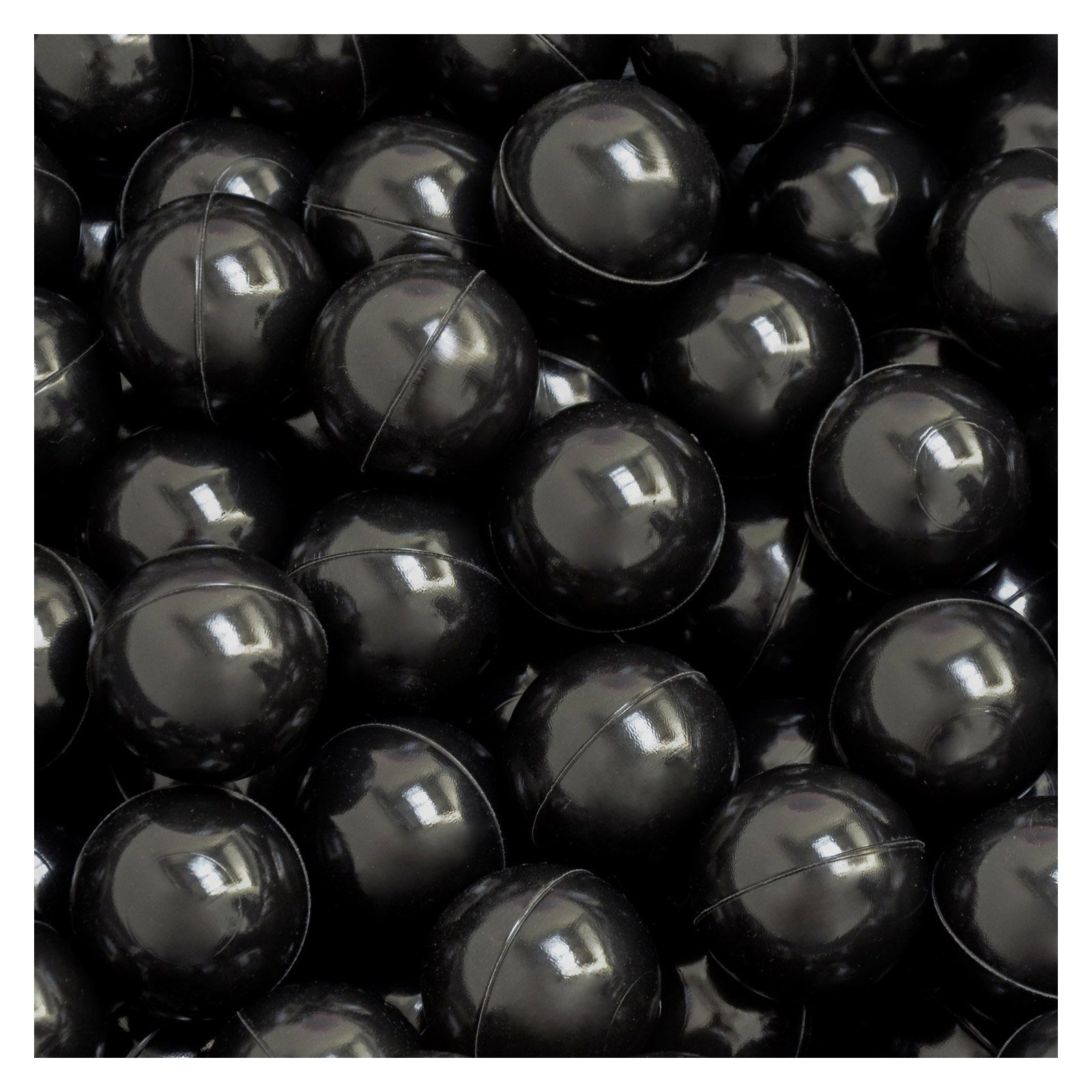 LittleTom Bällebad-Bälle 50 Bälle für Bällebad Plastikbälle, Babybälle 5,5cm Baby Schwarz Spielbälle