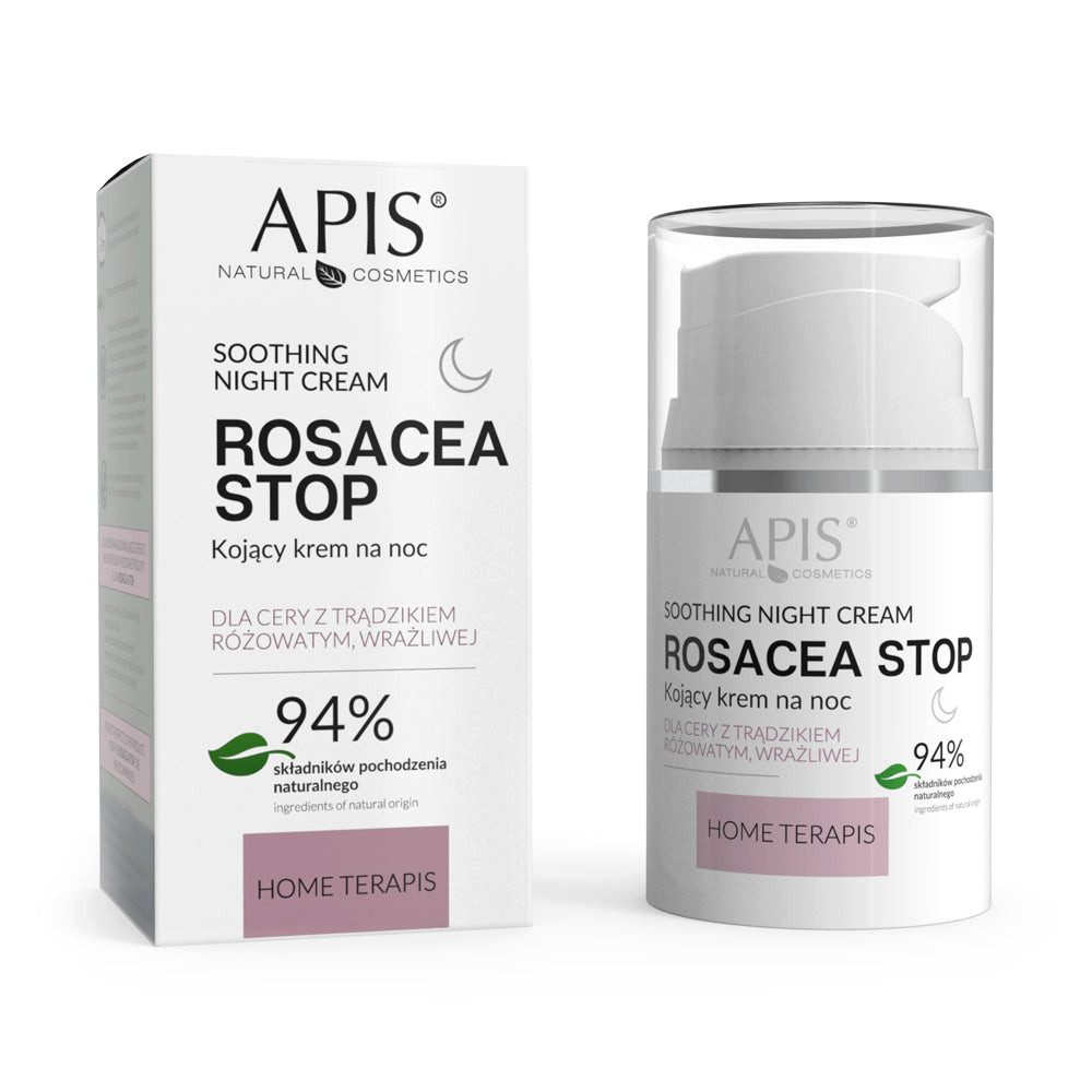 Apis Natural Cosmetics Anti-Aging-Creme APIS ROSACEA STOP Beruhigende Nachtcreme, 50ml