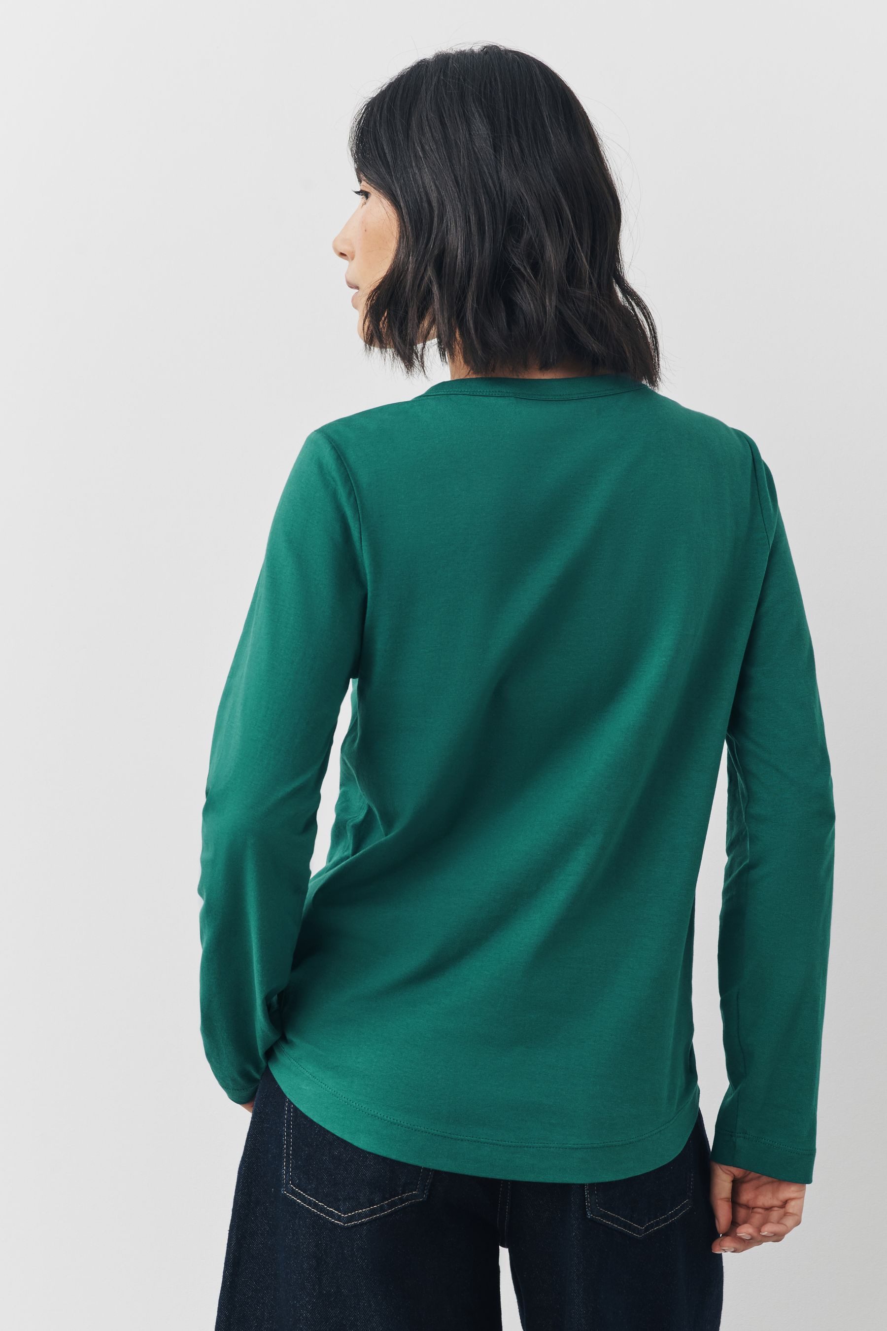 Next Langarmshirt T-Shirt aus 100 % Baumwolle (1-tlg) günstig online kaufen