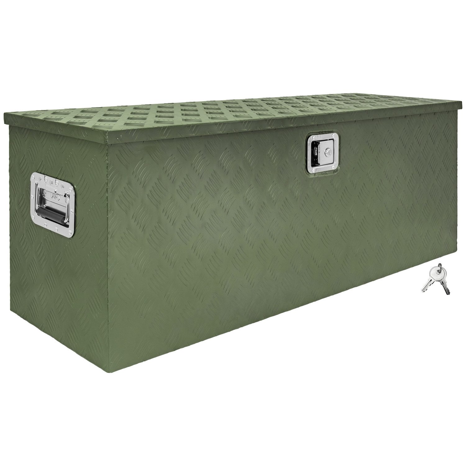 Anhänger-Deichselbox Deichselbox Werkzeugkasten Truckbox Alu Box Transportbox D210 Grün