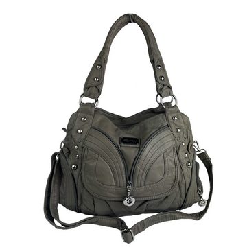 Taschen4life Schultertasche klassische Damen Handtasche AK1168, Tasche mit vielen Fächern, Alltagstasche