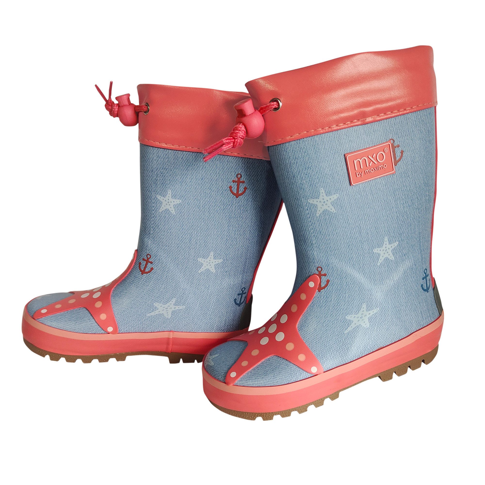 MAXIMO Gummistiefel Seestern Stulpe, Jerseyfutter, Fotoprint, Reflekt 3M Gummistiefel (2-tlg)