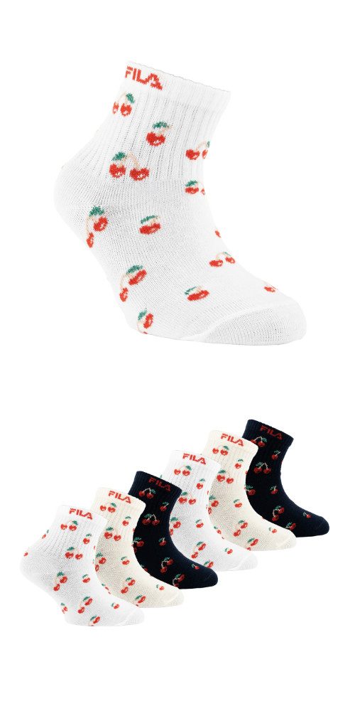 Fila Sneakersocken (6 Paar) Cotton-Mix, Cherry-Design