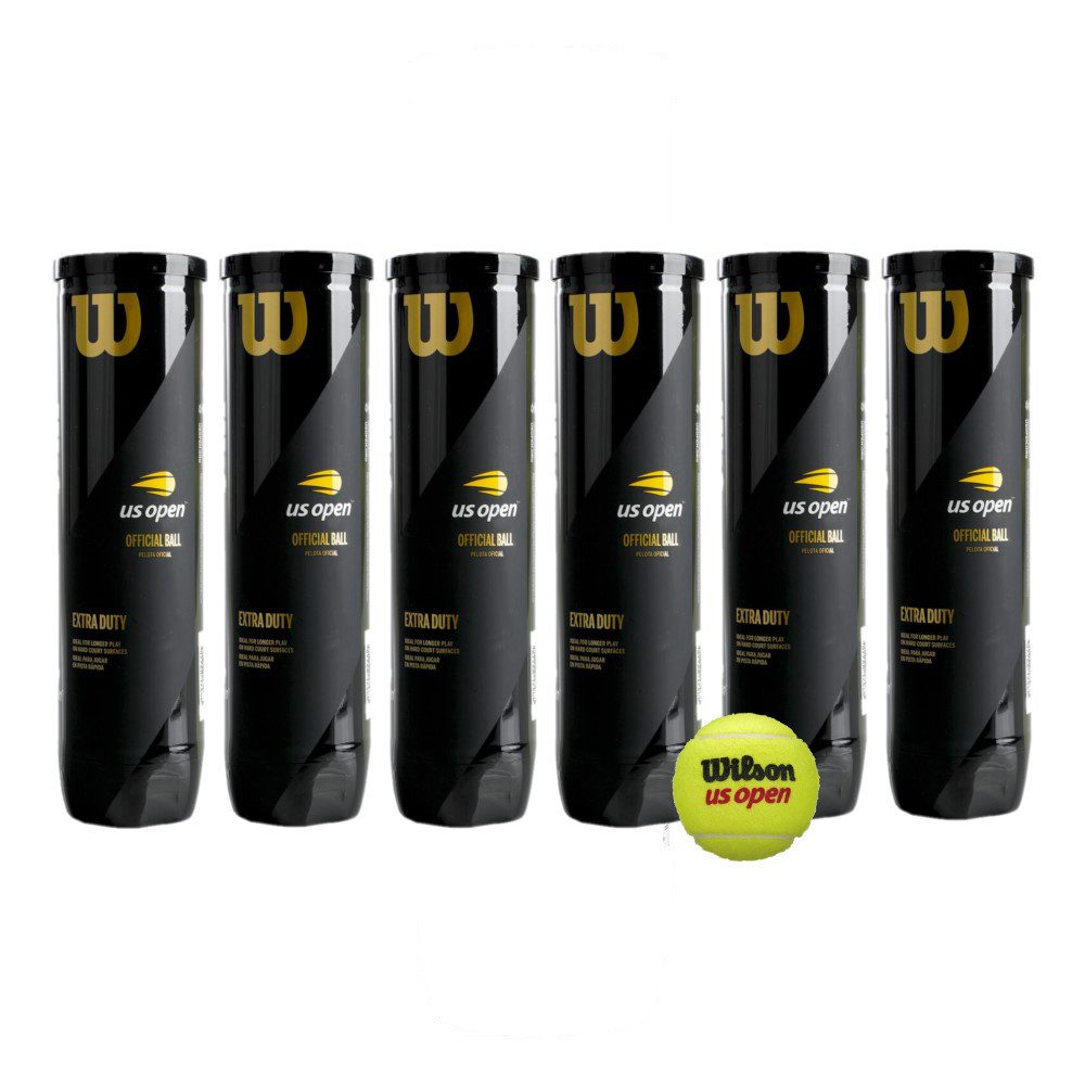 Wilson Tennisball US Open - 24 Tennisbälle - Training und Wettkampf (6 x 4er Dose)