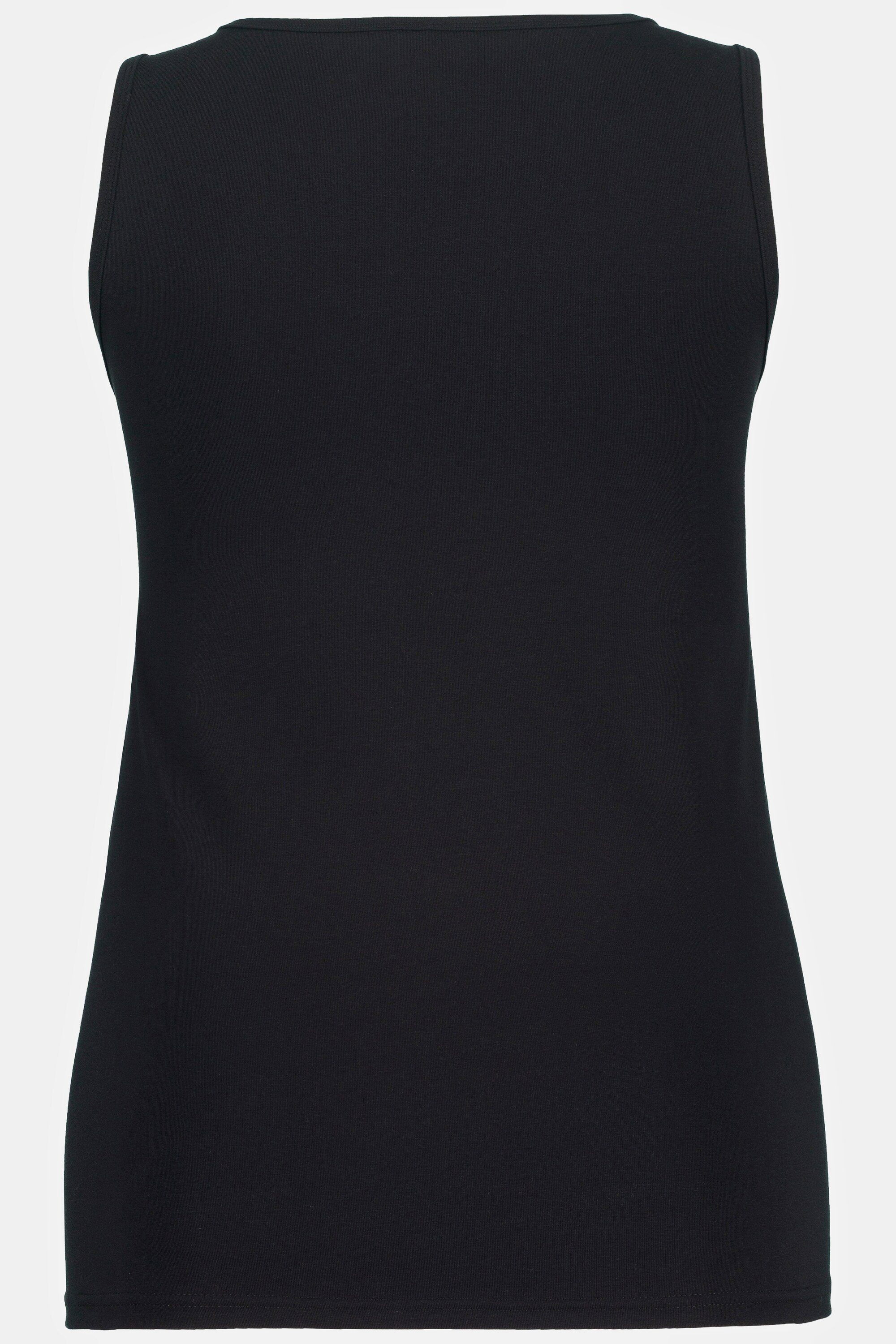 Unterhemd Ulla Bodyforming-Unterhemd breite Popken schwarz Träger Rundhals