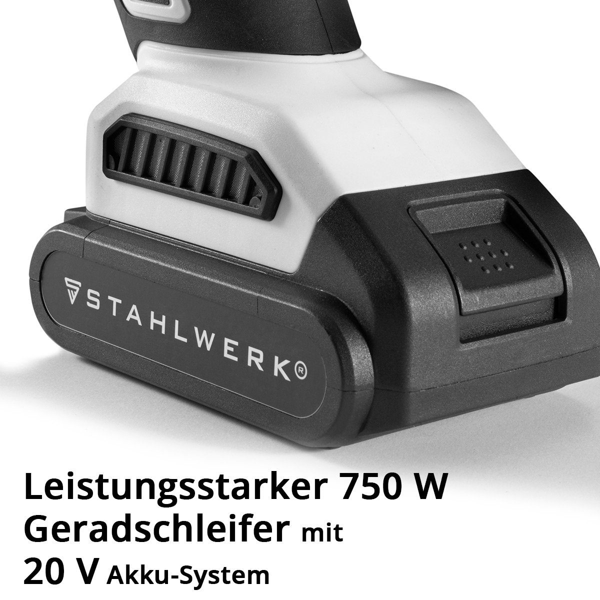 STAHLWERK tlg) AGS-20 Akku-Geradschleifer Akku-Geradschleifer Stabschleifer, Set (92 ST