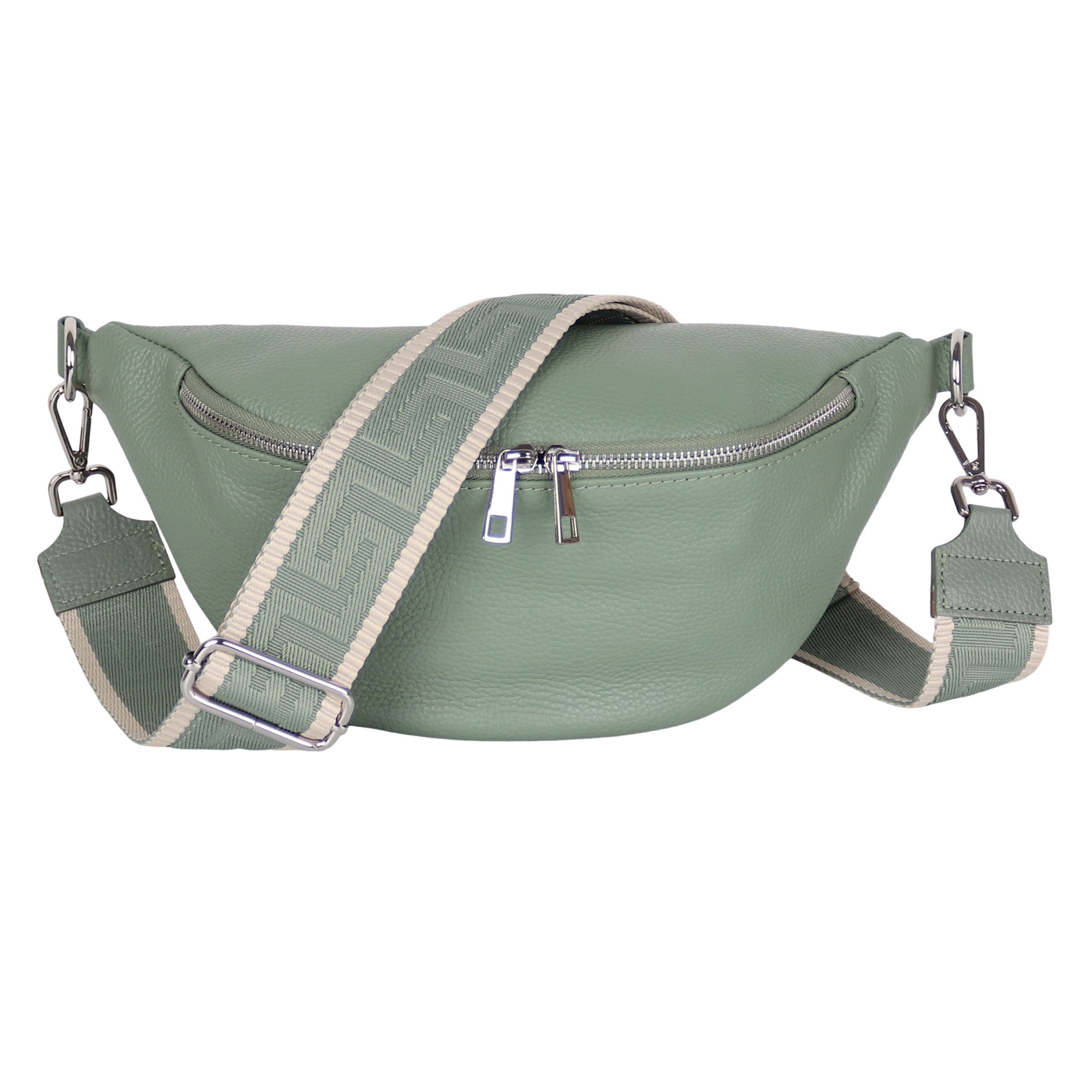 Bauchtasche Damen, Wildleder, Made in Italy, Umhängetasche; Brusttasche