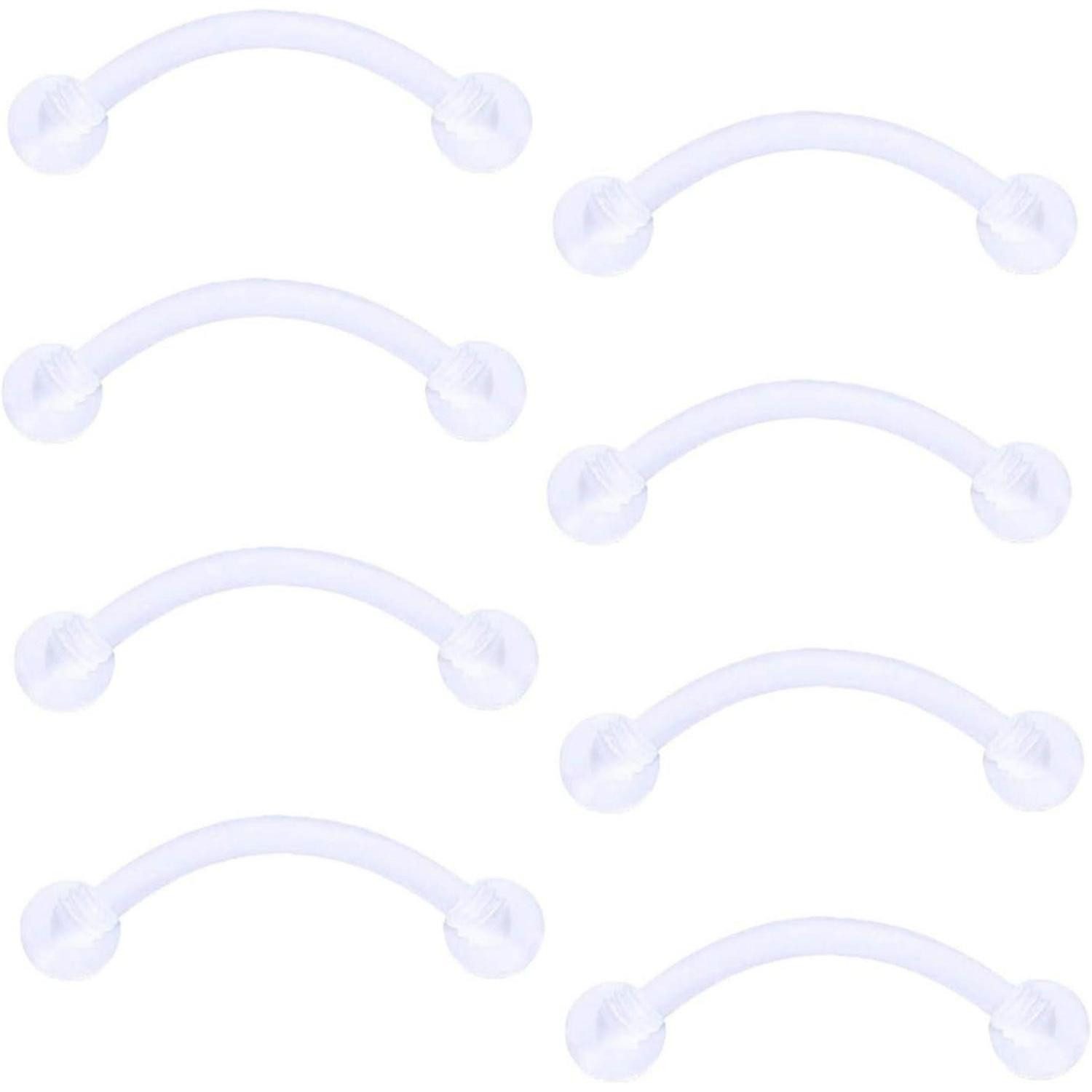 LuxusKollektion Augenbrauenpiercing Piercing Curved Barbell Lippe Augenbrauen Helix 8er 1,2mm 10mm