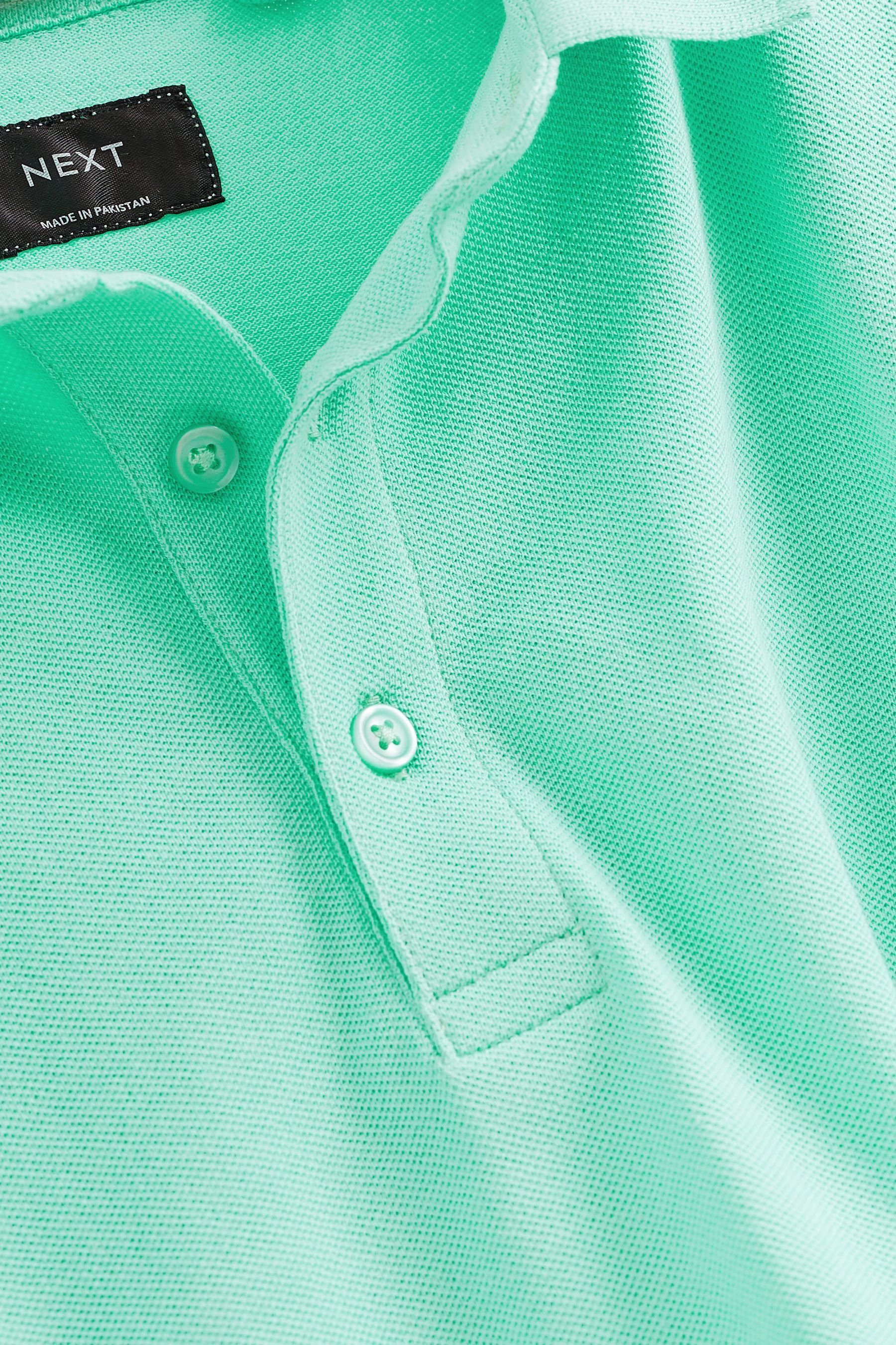 Next Poloshirt Kurzärmeliges Polo-Shirt Light (1-tlg) Green