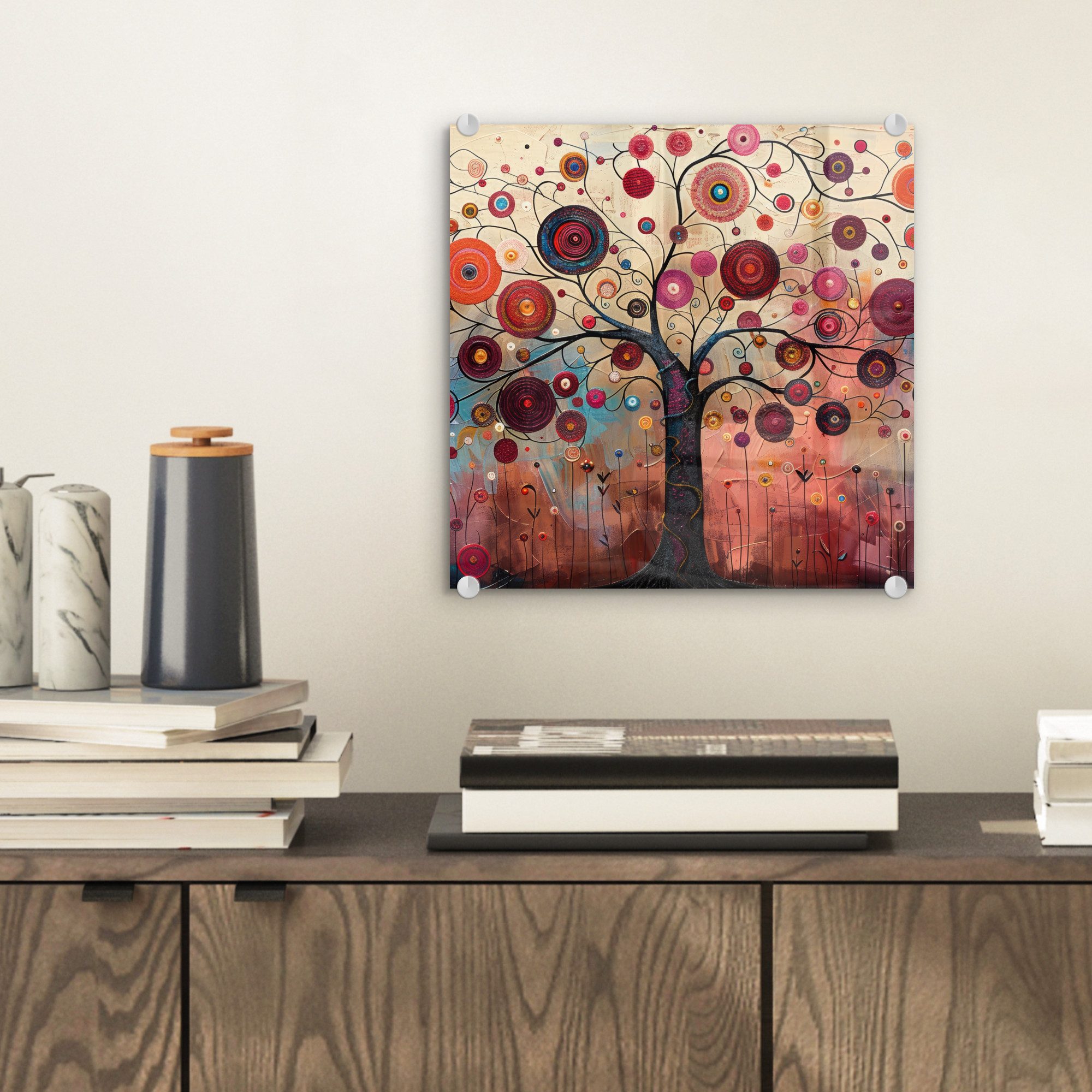MuchoWow Acrylglasbild Baum - Lila - günstig online kaufen