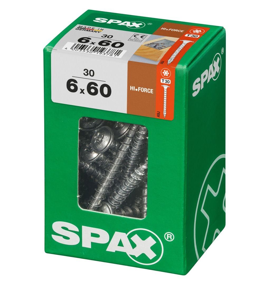 Spax 60 Holzbauschrauben TX mm 30 SPAX Stk. x 30 Holzbauschraube - 6.0