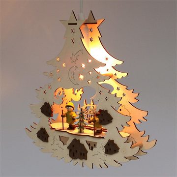 SIGRO Beleuchtetes Fensterbild Holz Fensterbild, beleuchtet Moosmann
