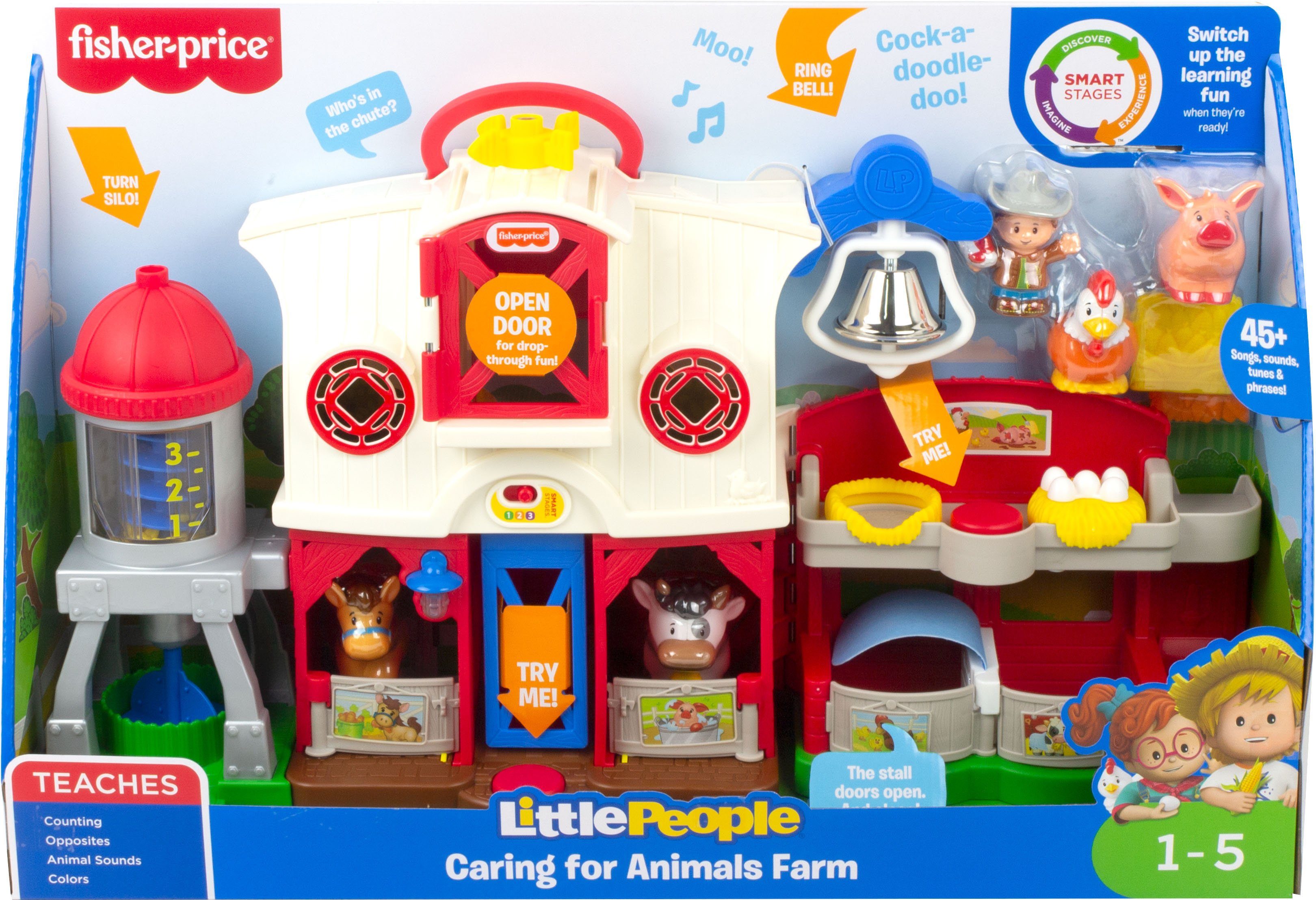 Fisher-Price® Lernspielzeug Little People Bauernhof, mit Licht und Sound, inklusive Tiere