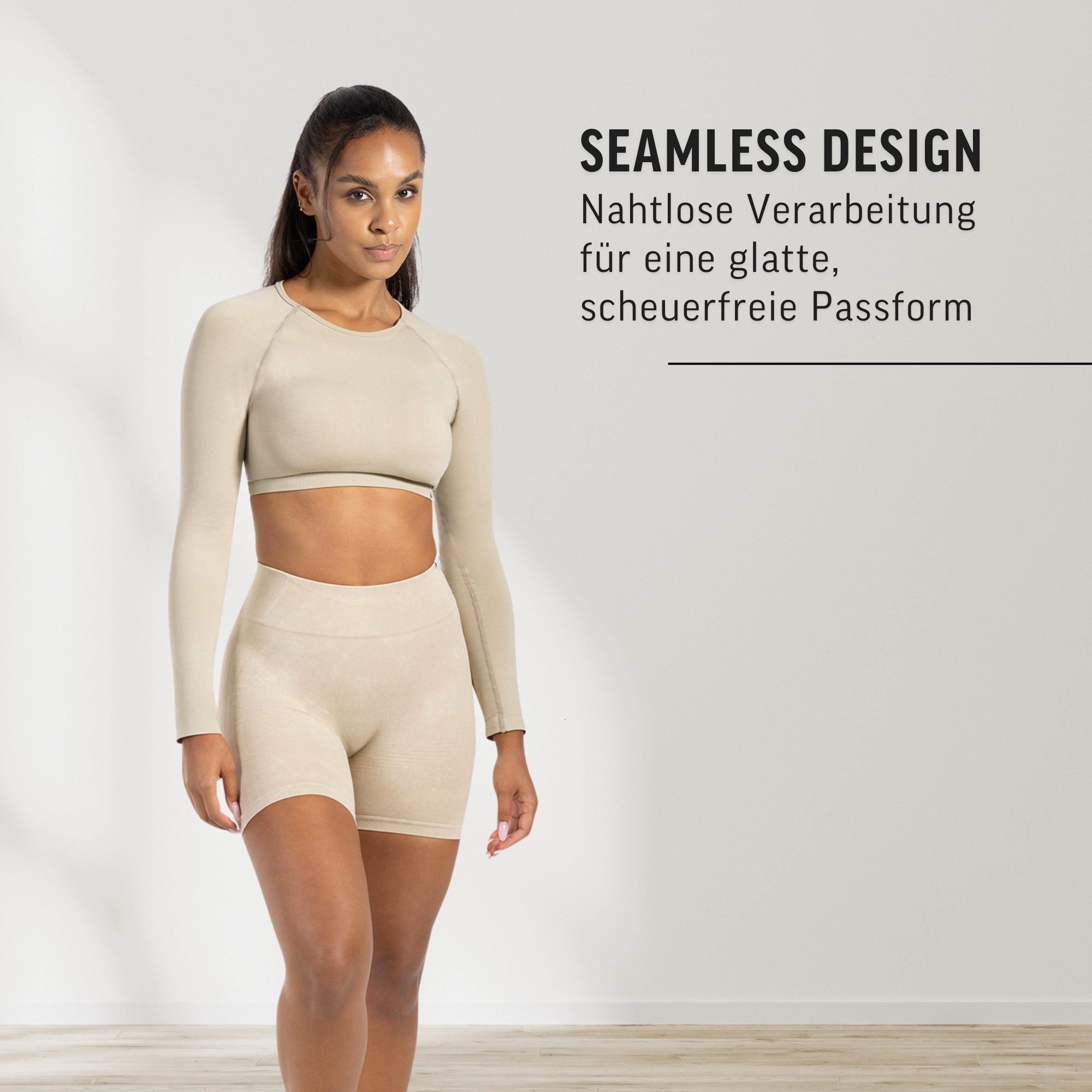 Smilodox Longsleeve Bethy, Seamless Cropped, elastisch & atmungsaktiv, kurzer Schnitt Bewegungsfreiheit, Trainingsshirt, strapazierfähig, Pilates Yoga Gym